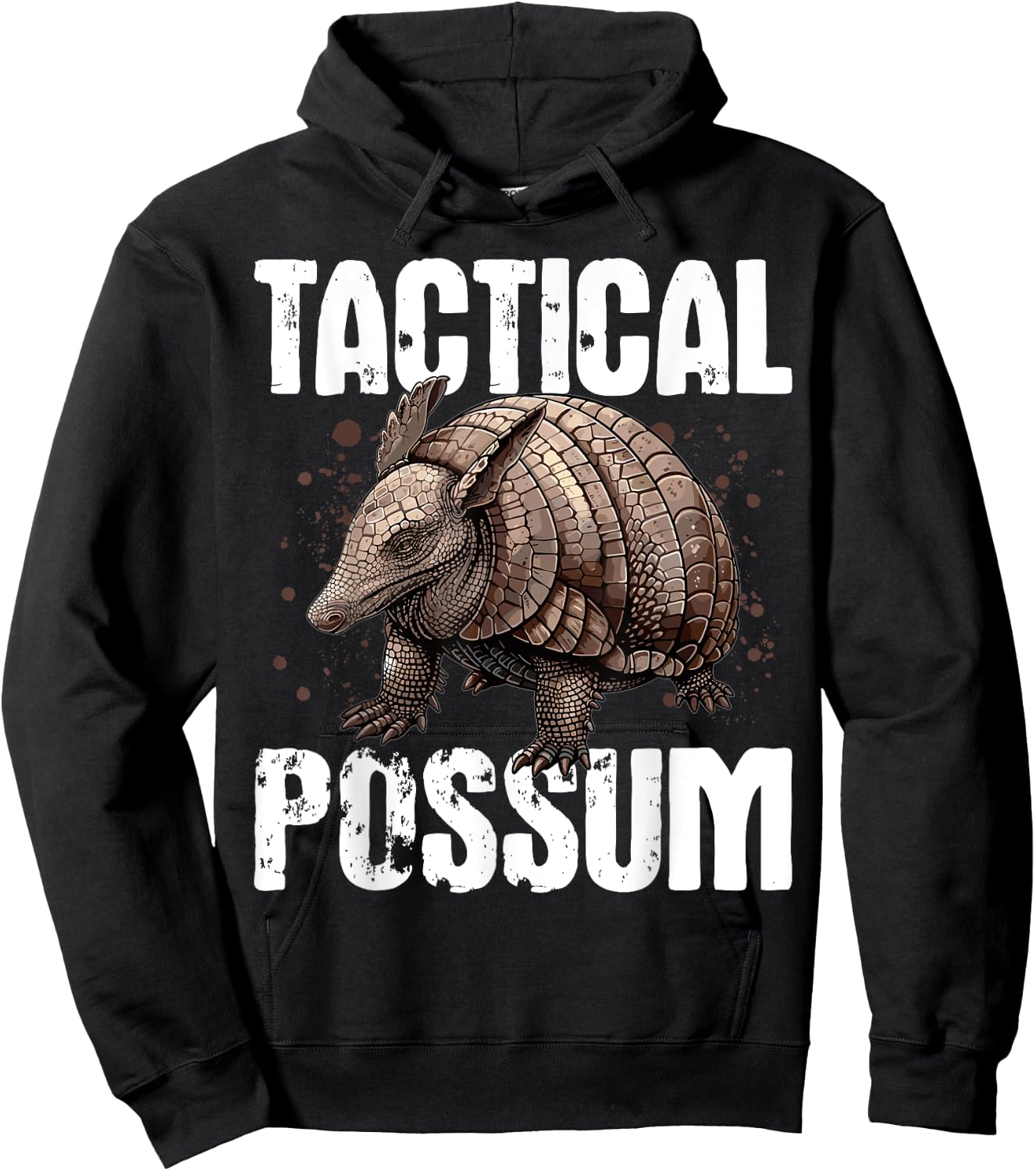 Funny Armadillo Animal Tactical Possum Hoodie - Hoodie | Black