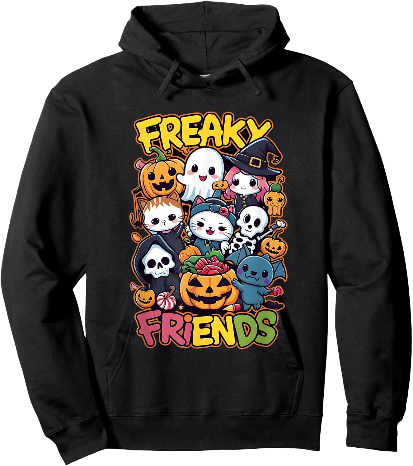 Freaky Friends for Children and Adults Hoodie - Hoodie | Black