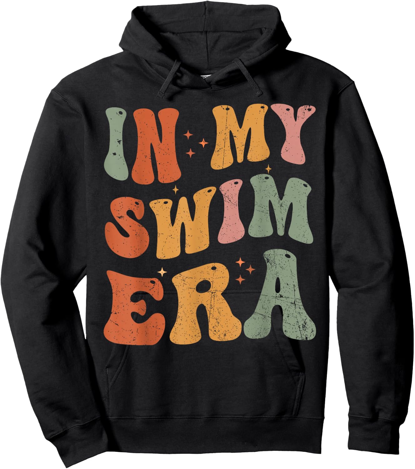 Retro In My Swim Era Swimming Swimmers Women Men Kids Hoodie - Hoodie | Black