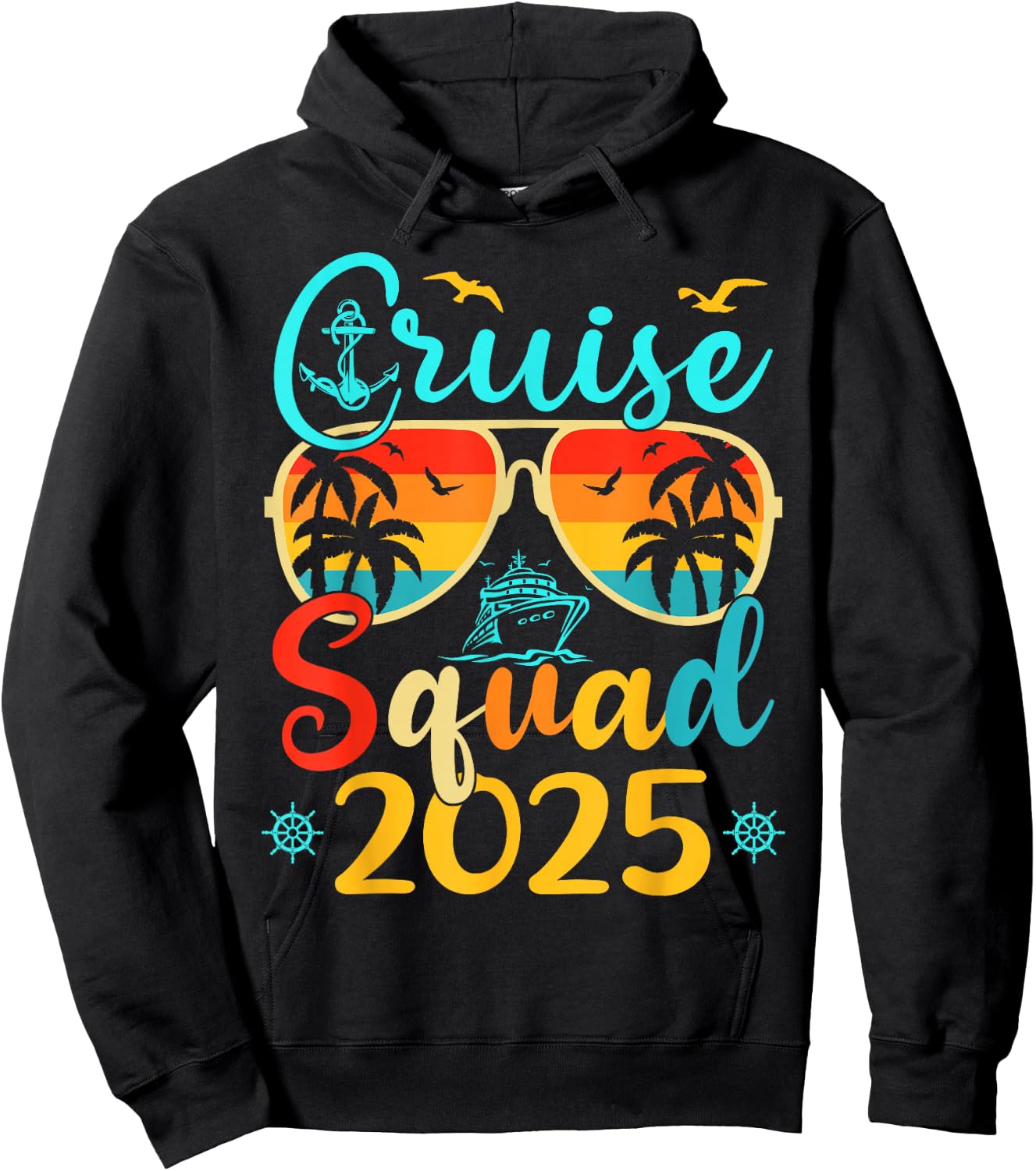 Cruise Squad 2025 Summer Vacation Matching Family Cruise Hoodie - Hoodie | Black