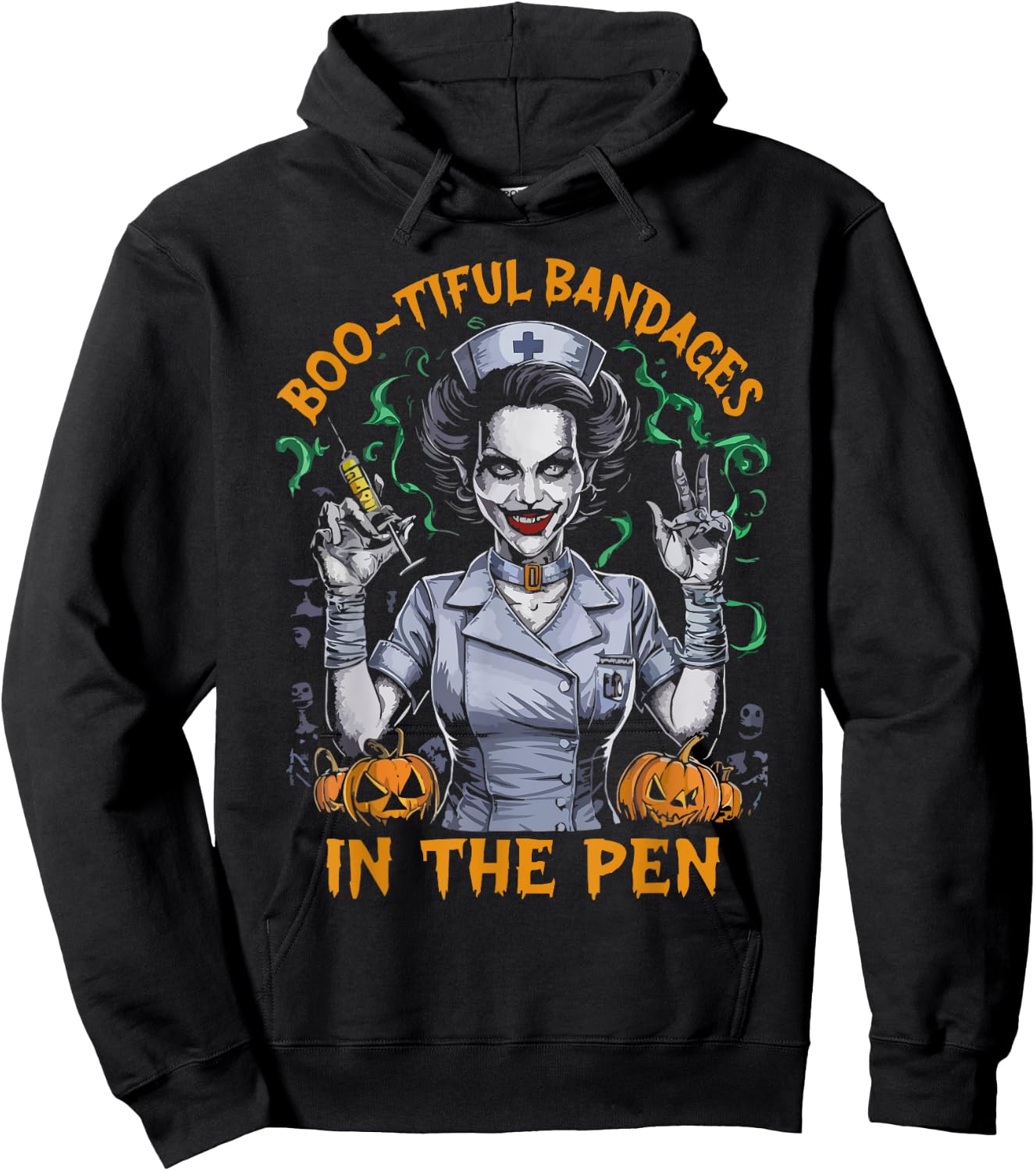 Correctional Nurse Halloween Spooky Nursing Trick Or Treat Hoodie - Hoodie | Black