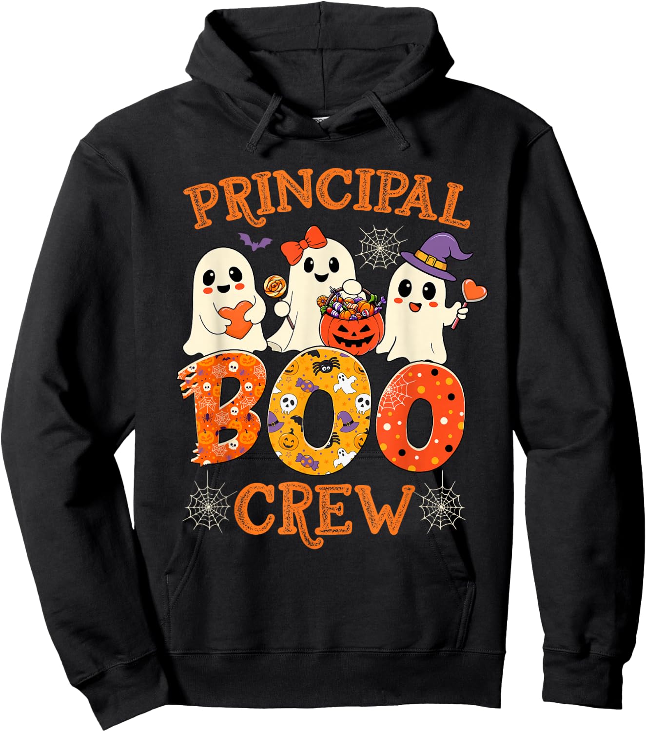 Principal Teacher Boo Crew Funny Halloween Spooky Costume Hoodie - Hoodie | Black