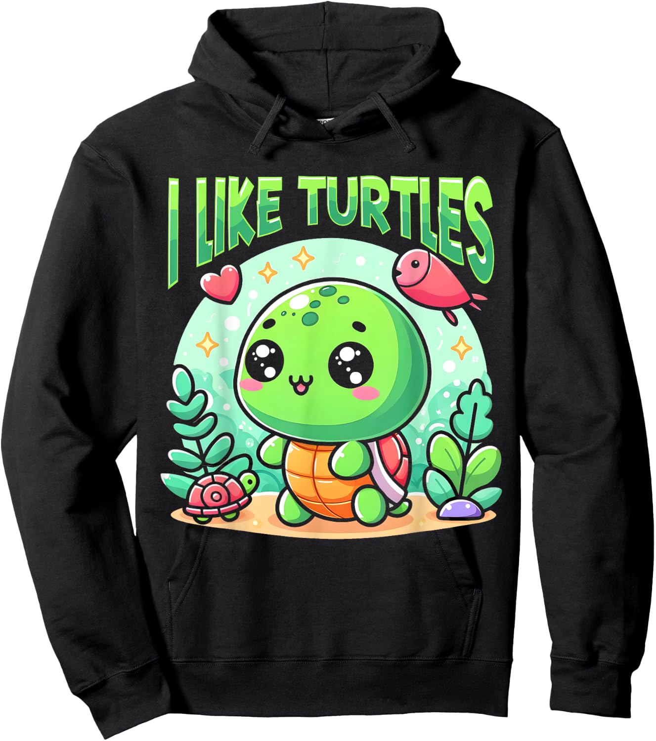 Funny Turtle Pet Shirt I Like Turtles Cute Hoodie - Hoodie | Black
