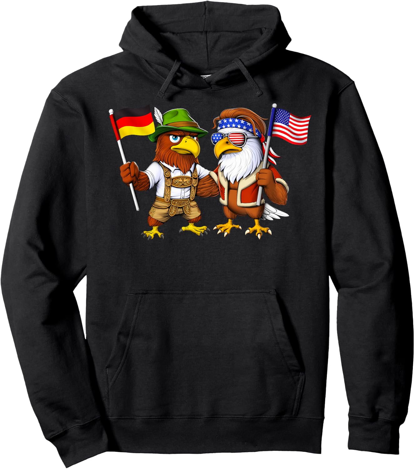 USA Germany Flag American German Roots Deutschland Hoodie - Hoodie | Black