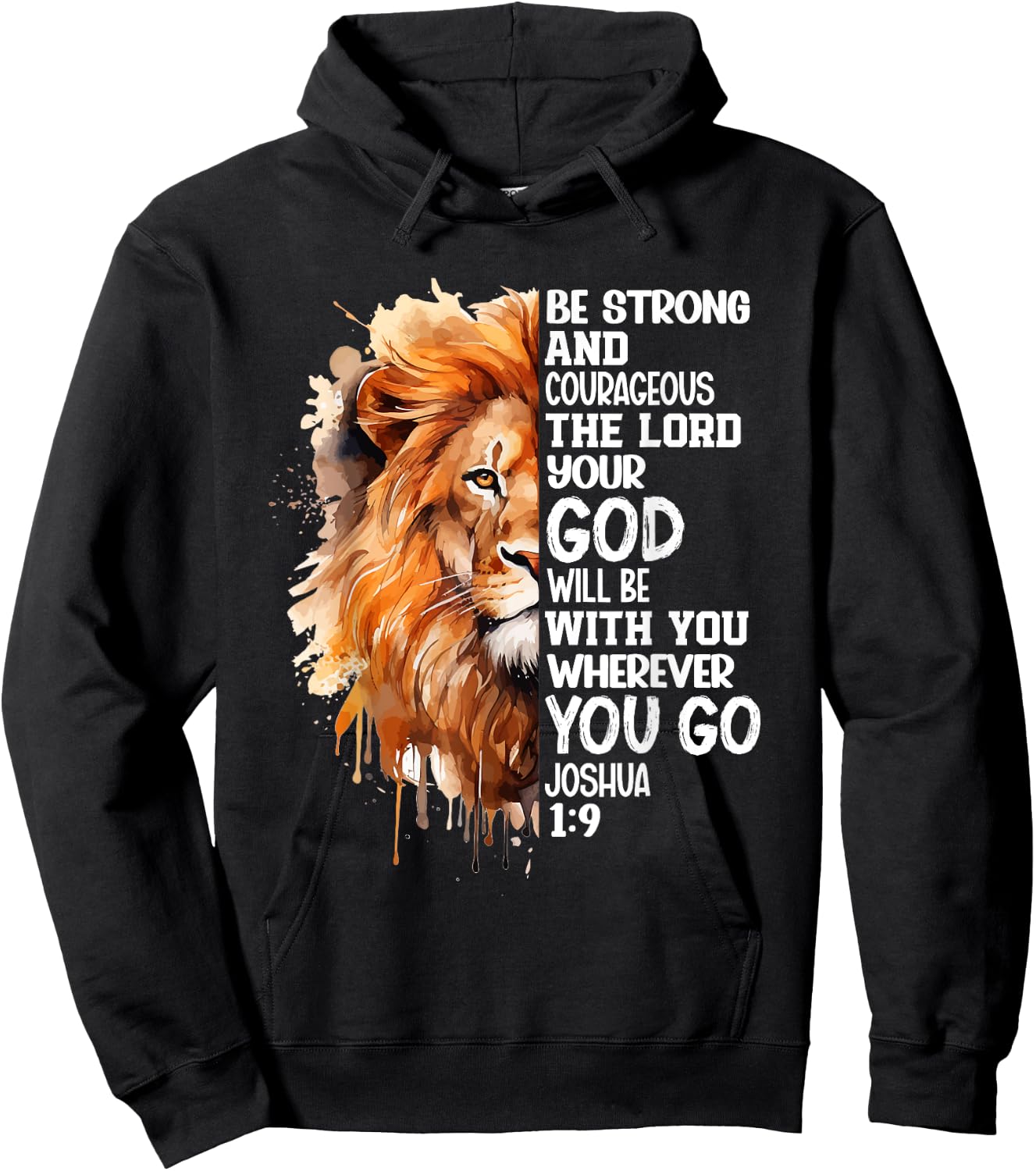 Christian Bible Verse Lion Of Judah Jesus God Hoodie - Hoodie | Black