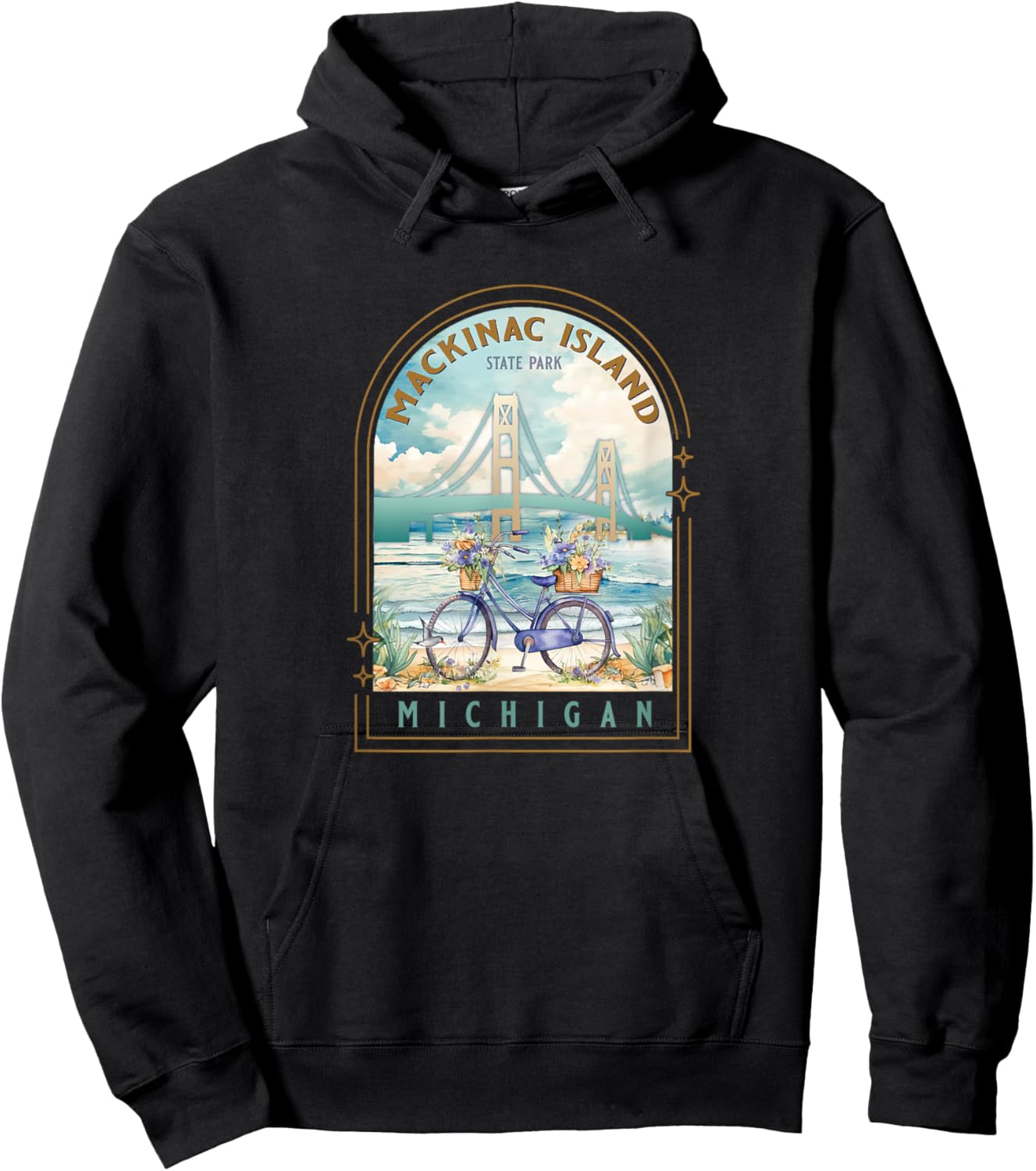 Mackinac Island State Park Michigan USA Lake Huron Souvenir Hoodie - Hoodie | Black