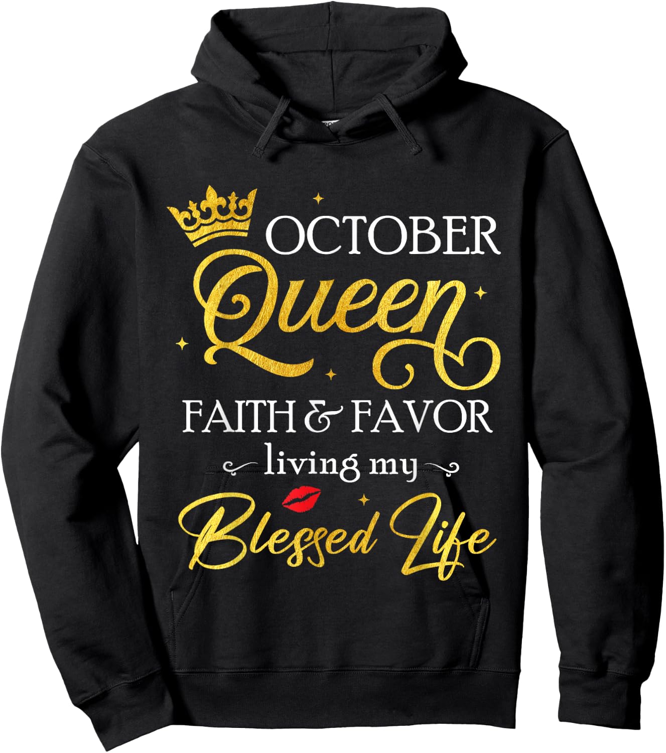 October Queen This Queen was Born in October Birthday Women Hoodie - Hoodie | Black
