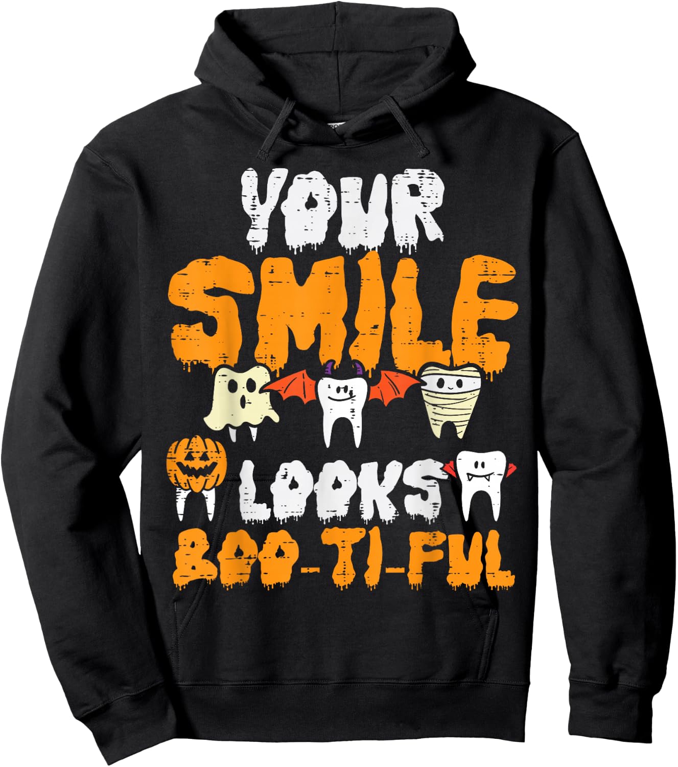 Halloween Dental Smile Looks Boo Tiful Dentist Costume Women Hoodie - Hoodie | Black