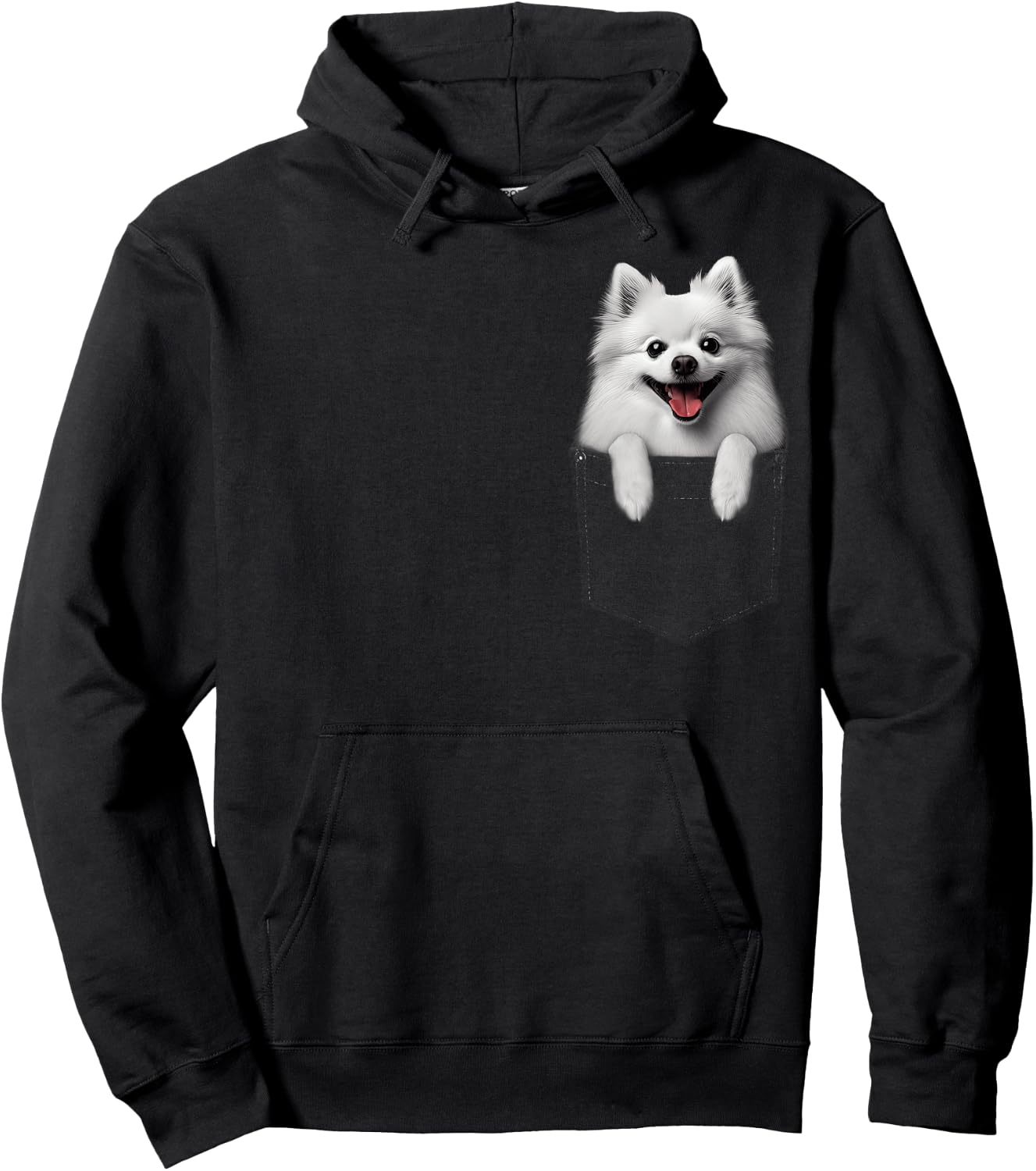 Pocket American Eskimo Dog Cute Dog Lover Owner Gift Hoodie - Hoodie | Black