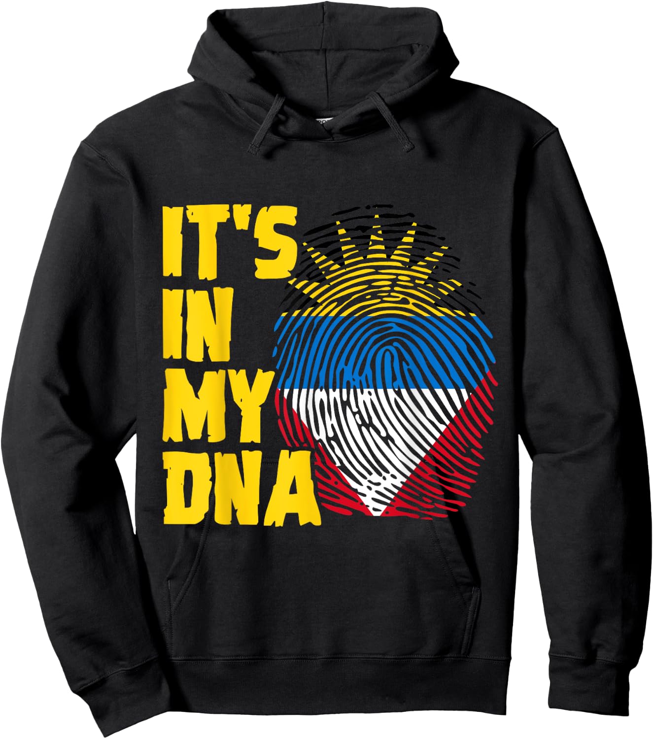 Antigua And Barbuda DNA Roots Antiguan Barbudan Flag Hoodie - Hoodie | Black