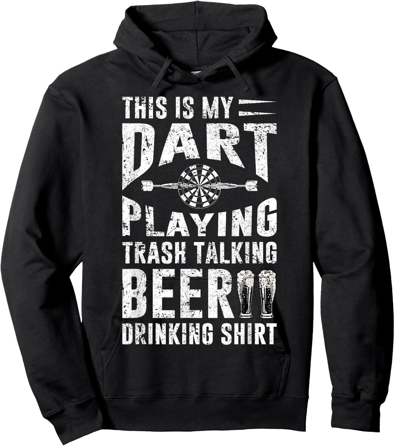 This is My Dart Playing Trash Funny Dart Lover Player Saying Hoodie - Hoodie | Black