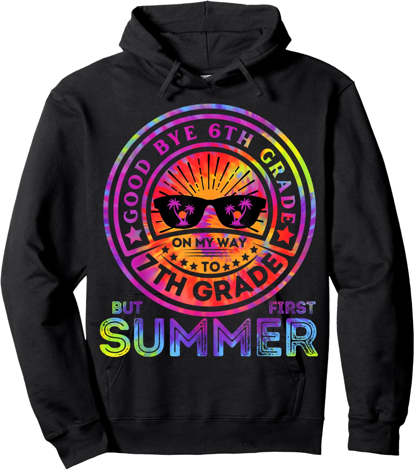 Goodbye 6th Grade Graduation To 7th Grade First Summer Kids Hoodie - Hoodie | Black