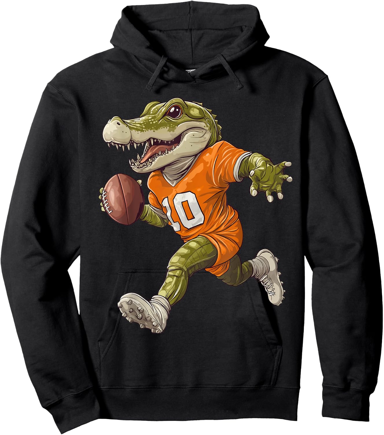 Football Alligator Apparel Sport Design Football Player Hoodie - Hoodie | Black