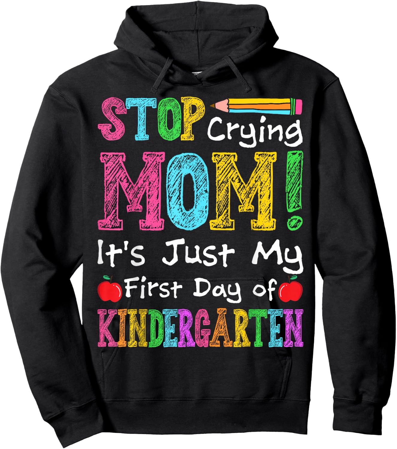 Kindergarten Back to School First Day Of Kindergarten Kids Hoodie - Hoodie | Black