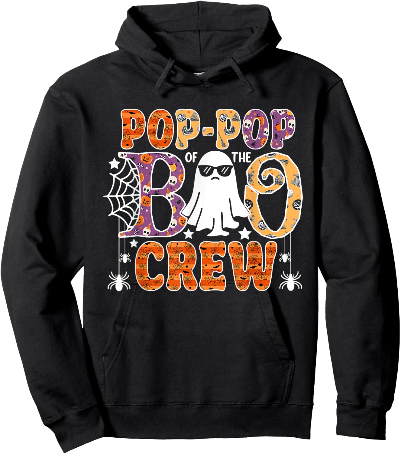 Pop-Pop Of The Boo Crew Funny Halloween Family Matching Hoodie - Hoodie | Black