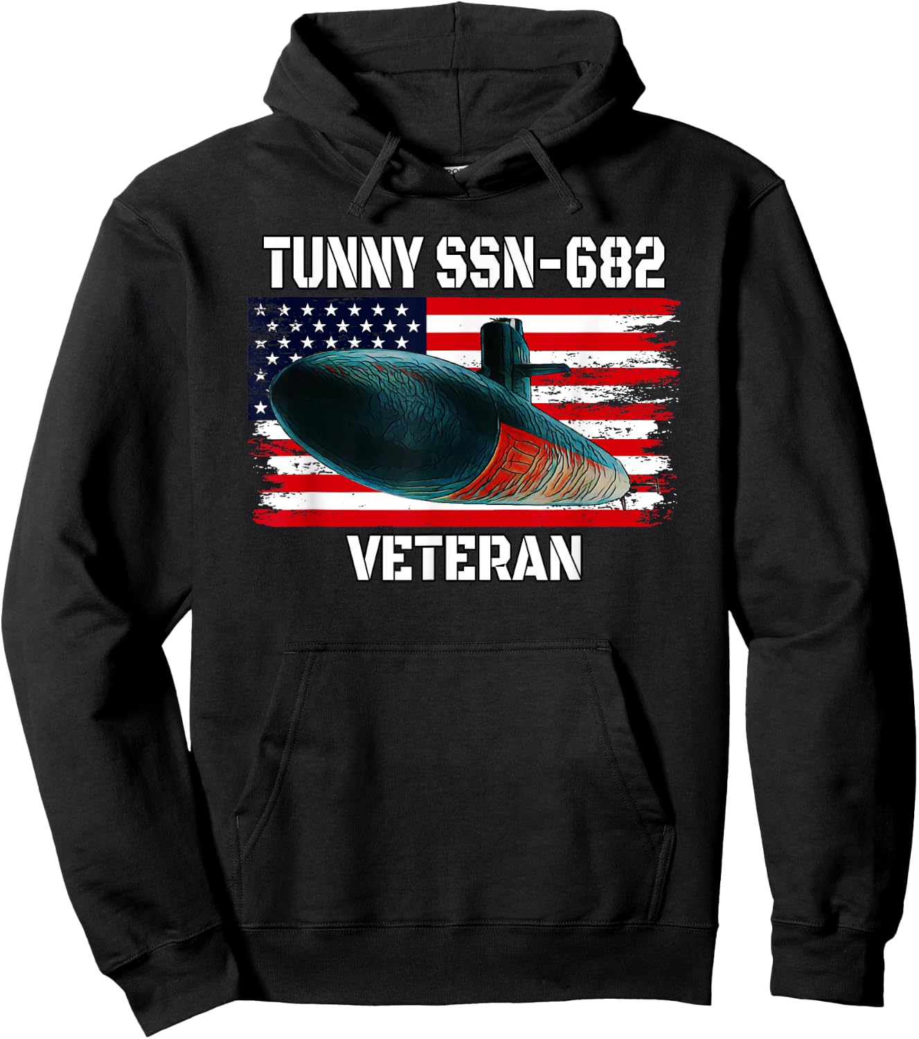 Submarine USS Tunny SSN-682 Veteran Grandfather Dad Son Hoodie - Hoodie | Black
