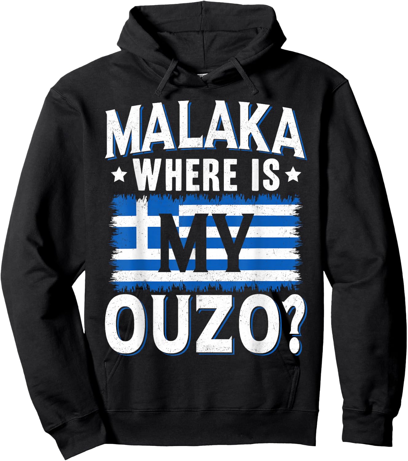 Ouzo Drinking Greek Ouzo Liquor Greek Flag Ouzo Lover Hoodie - Hoodie | Black