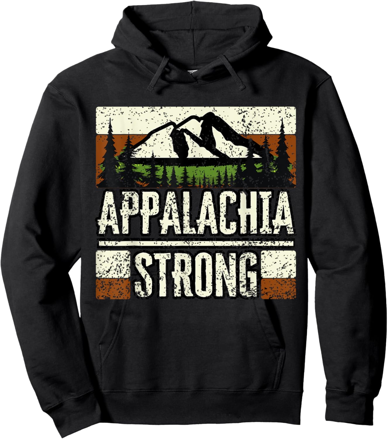 Appalachia Strong NC Mountains Outdoors Hiking Hoodie - Hoodie | Black