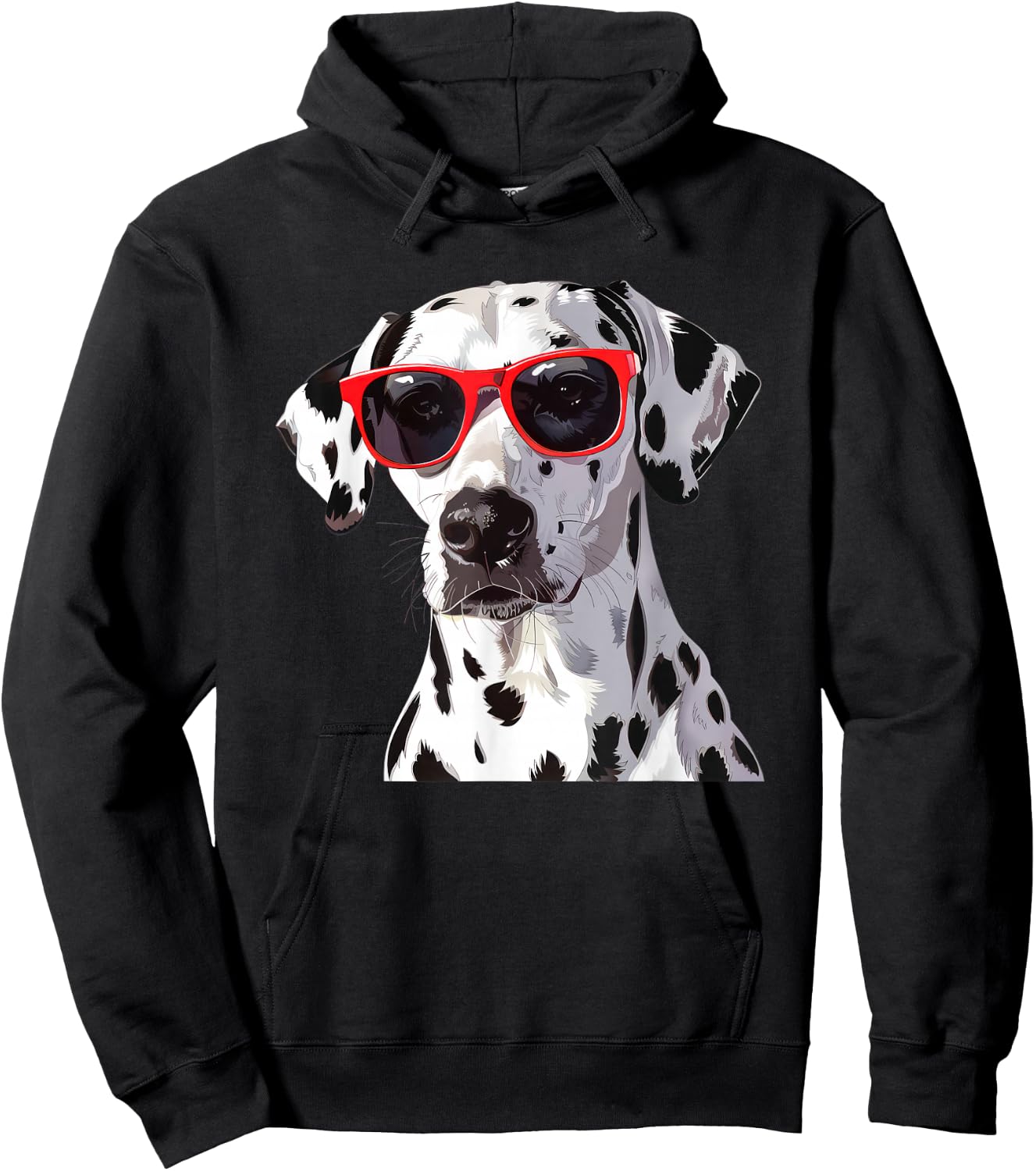 Ödalmatiandog Dalmatian Dog Sunglasses , Small, Black Hoodie - Hoodie | Black