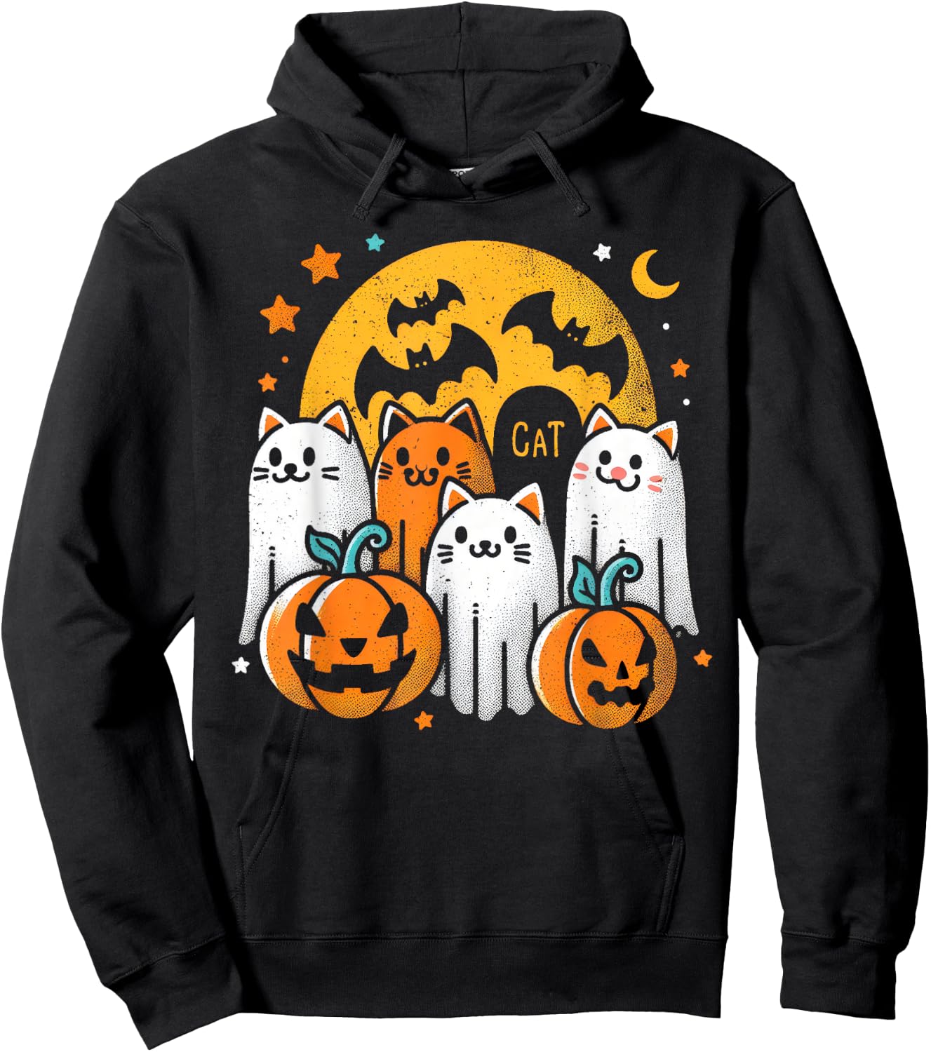 Halloween Black Cats Ghosts Costume Women Girls Kids Toddler Hoodie - Hoodie | Black