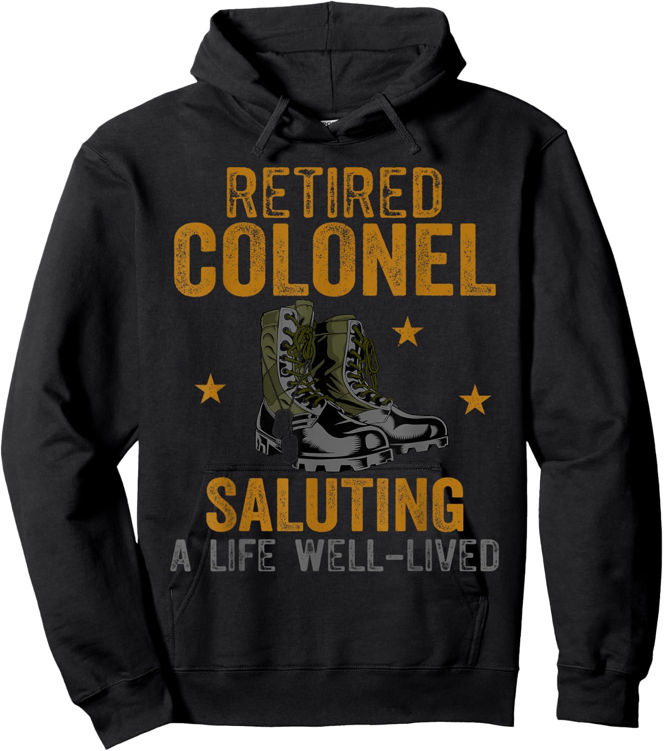 Retired Colonel Retirement Air Force Rank Lieutenant Hoodie - Hoodie | Black