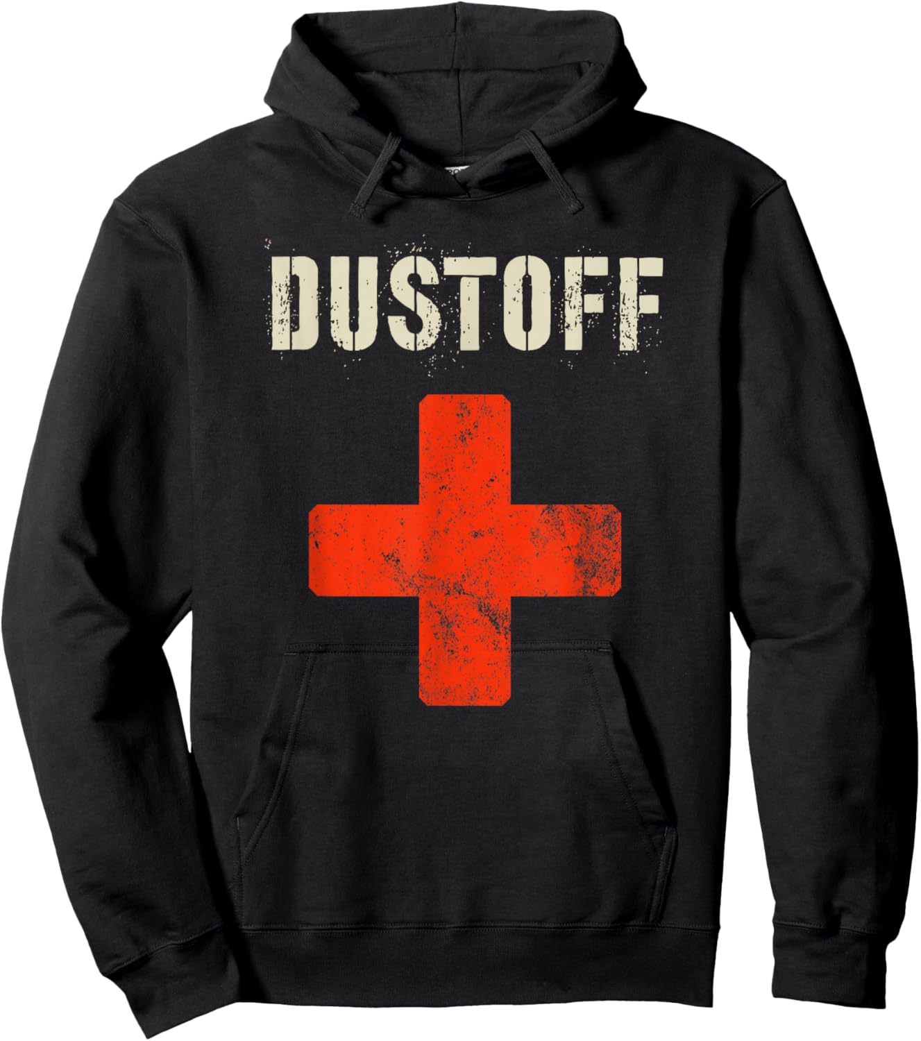 Vintage DUSTOFF Cross Medevac Rescue Armed Forces Military Hoodie - Hoodie | Black