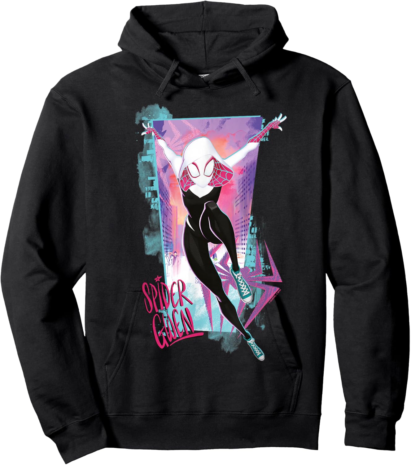 Marvel Spider-Man Across The Spider-Verse Part 1 Gwen Stacy Hoodie - Hoodie | Black