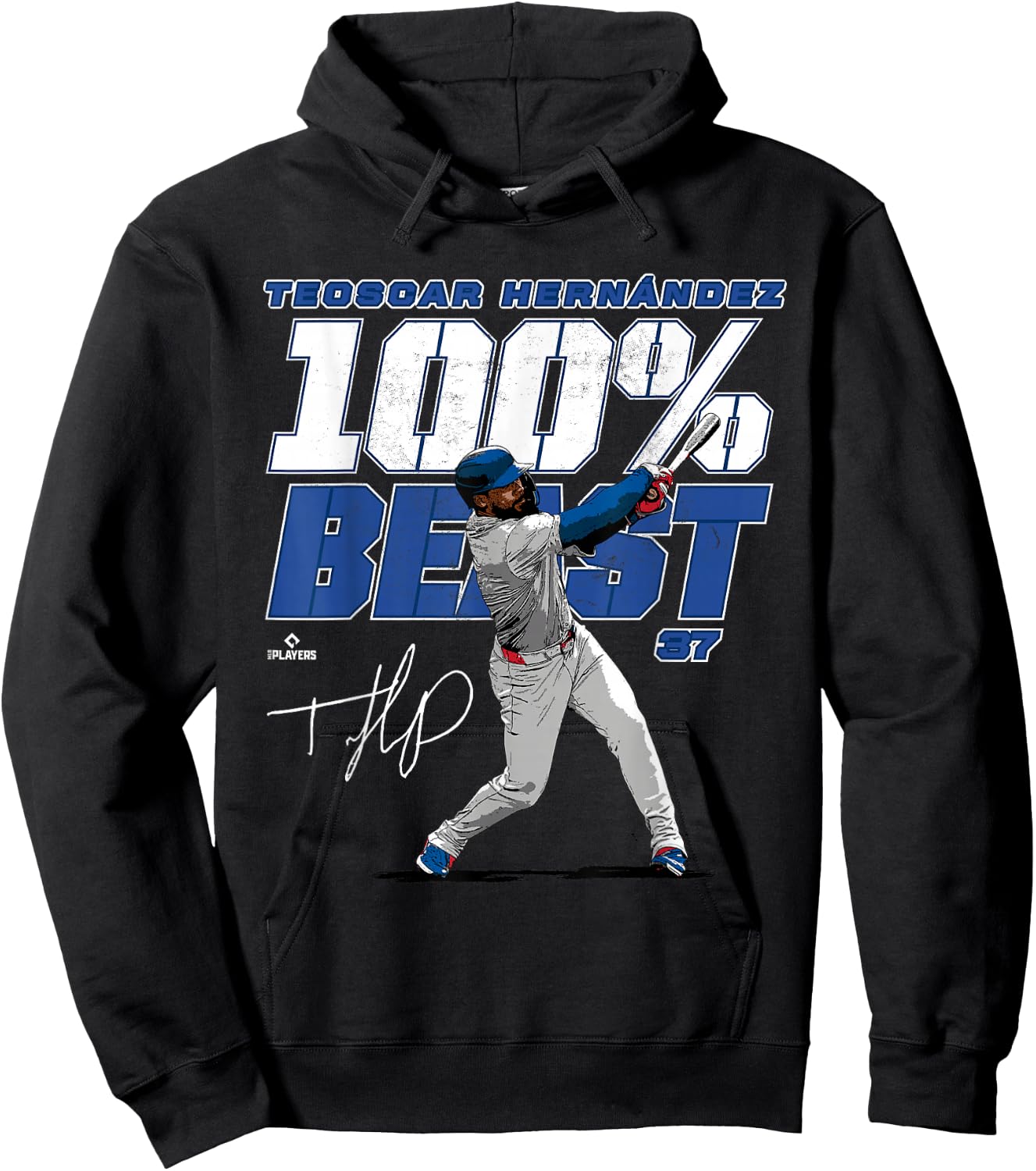 100% Beast Teoscar Hernandez Los Angeles MLBPA Hoodie - Hoodie | Black