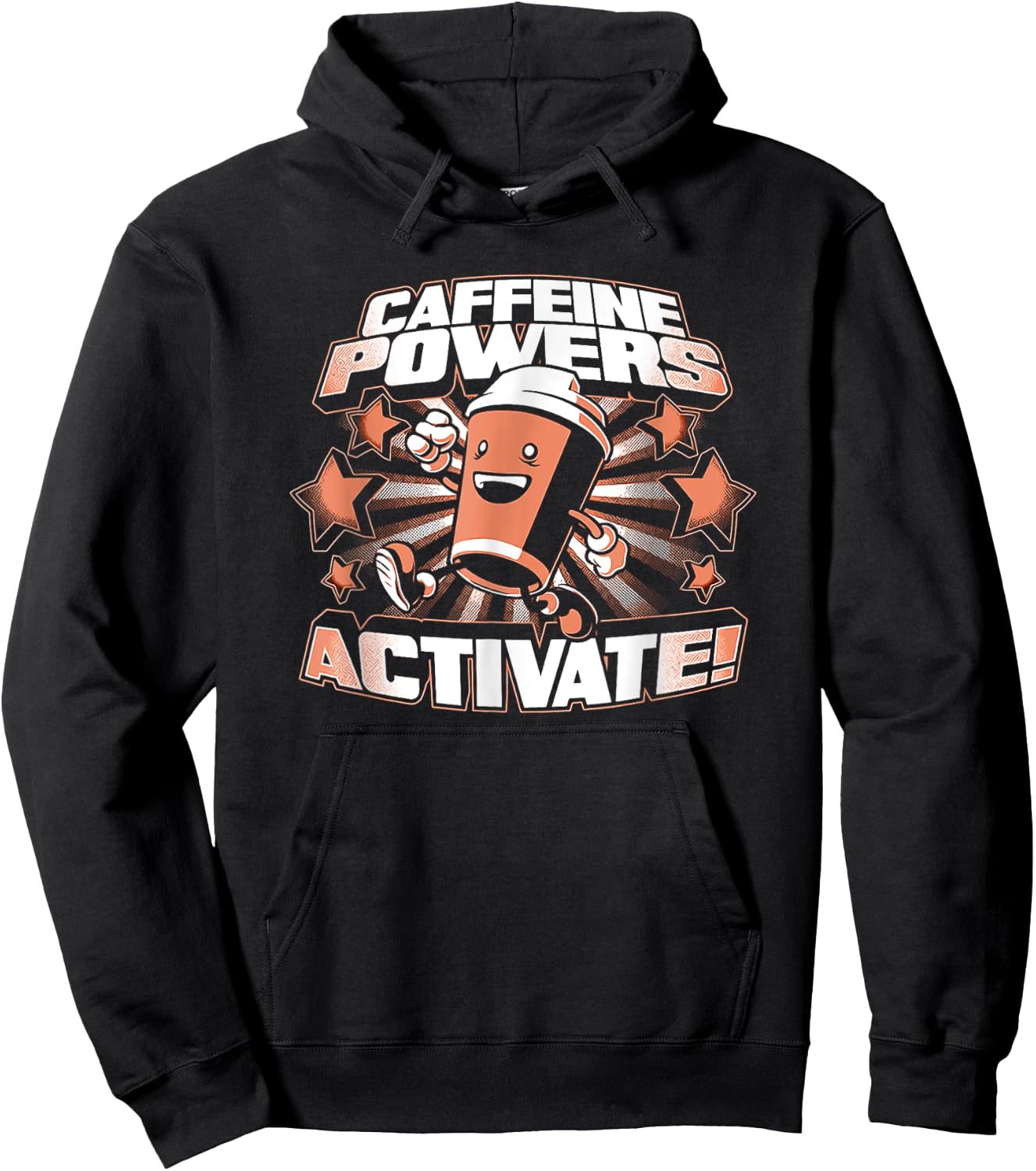 Caffeine Powers Activate Coffee Hoodie - Hoodie | Black