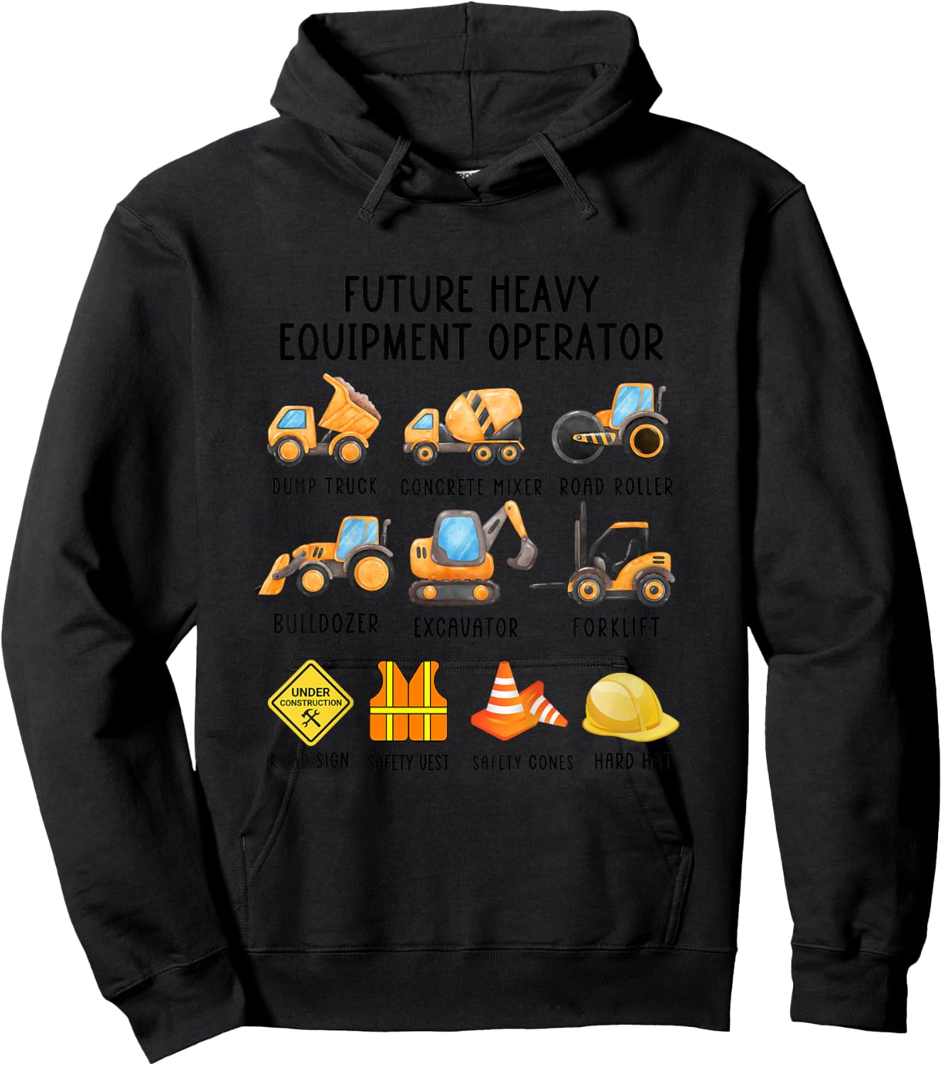 Future Heavy Equipment Operator Dump Truck Excavator Hoodie - Hoodie | Black