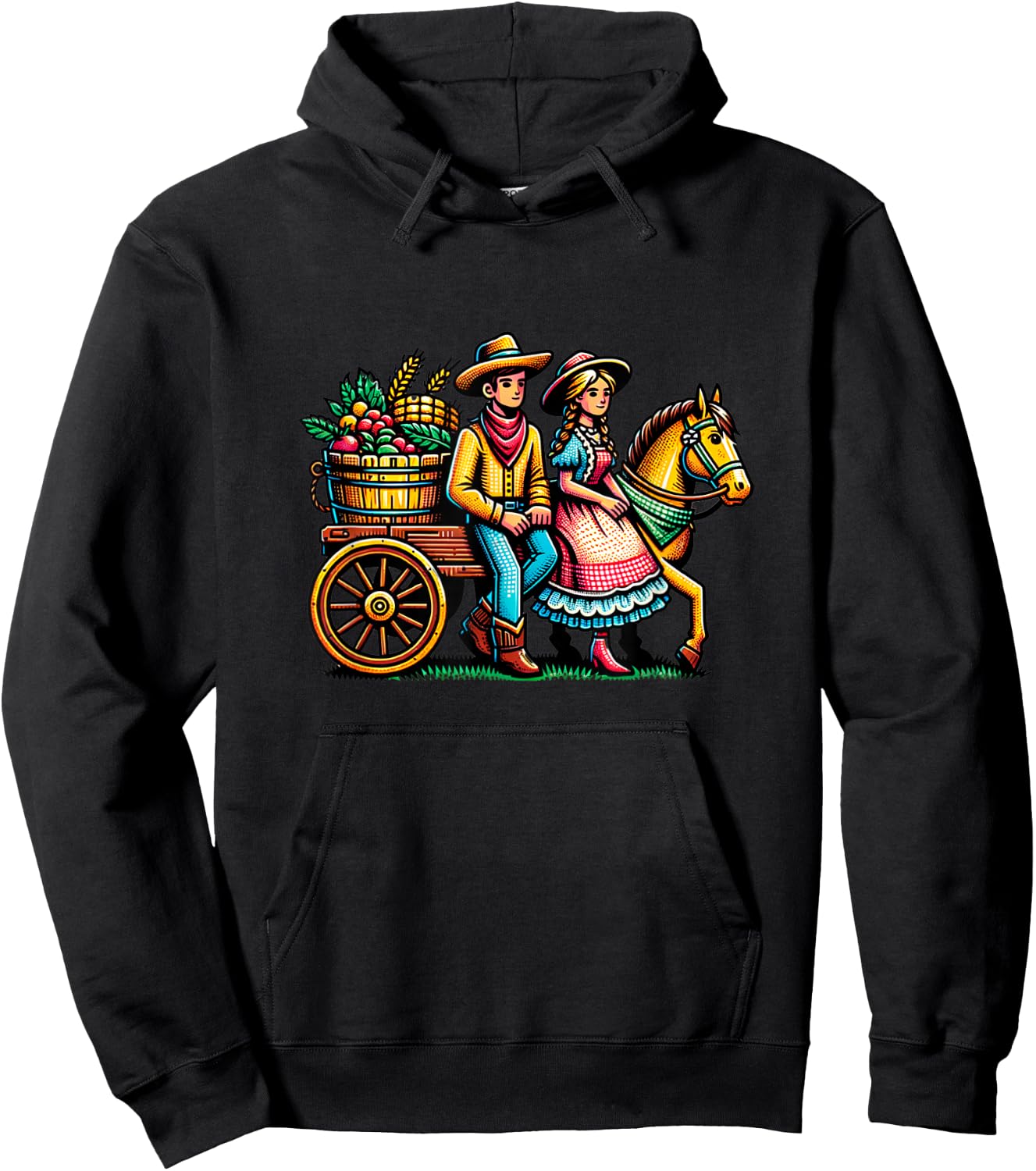 Festa Junina, June Festival in Brazil, Brazilian Celebration Hoodie - Hoodie | Black