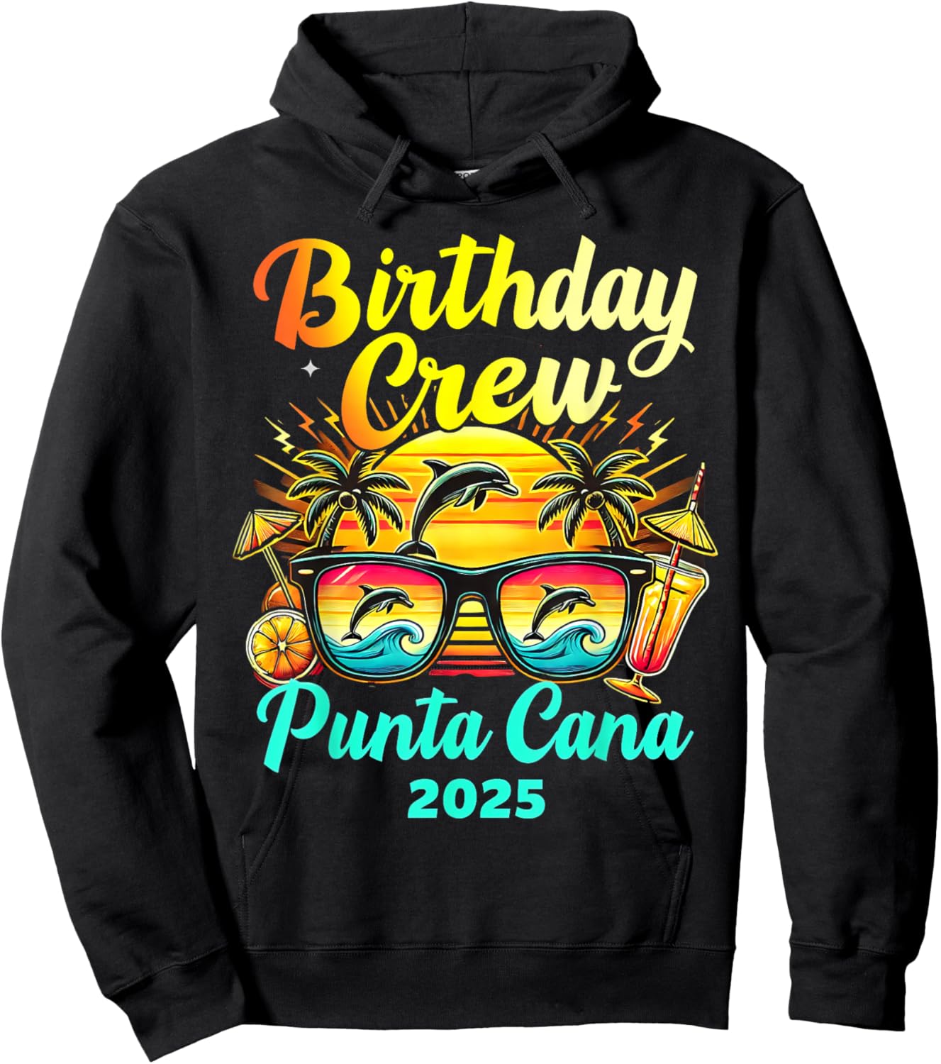 Punta Cana Birthday Trip 2025 Matching Group Vacation Hoodie - Hoodie | Black