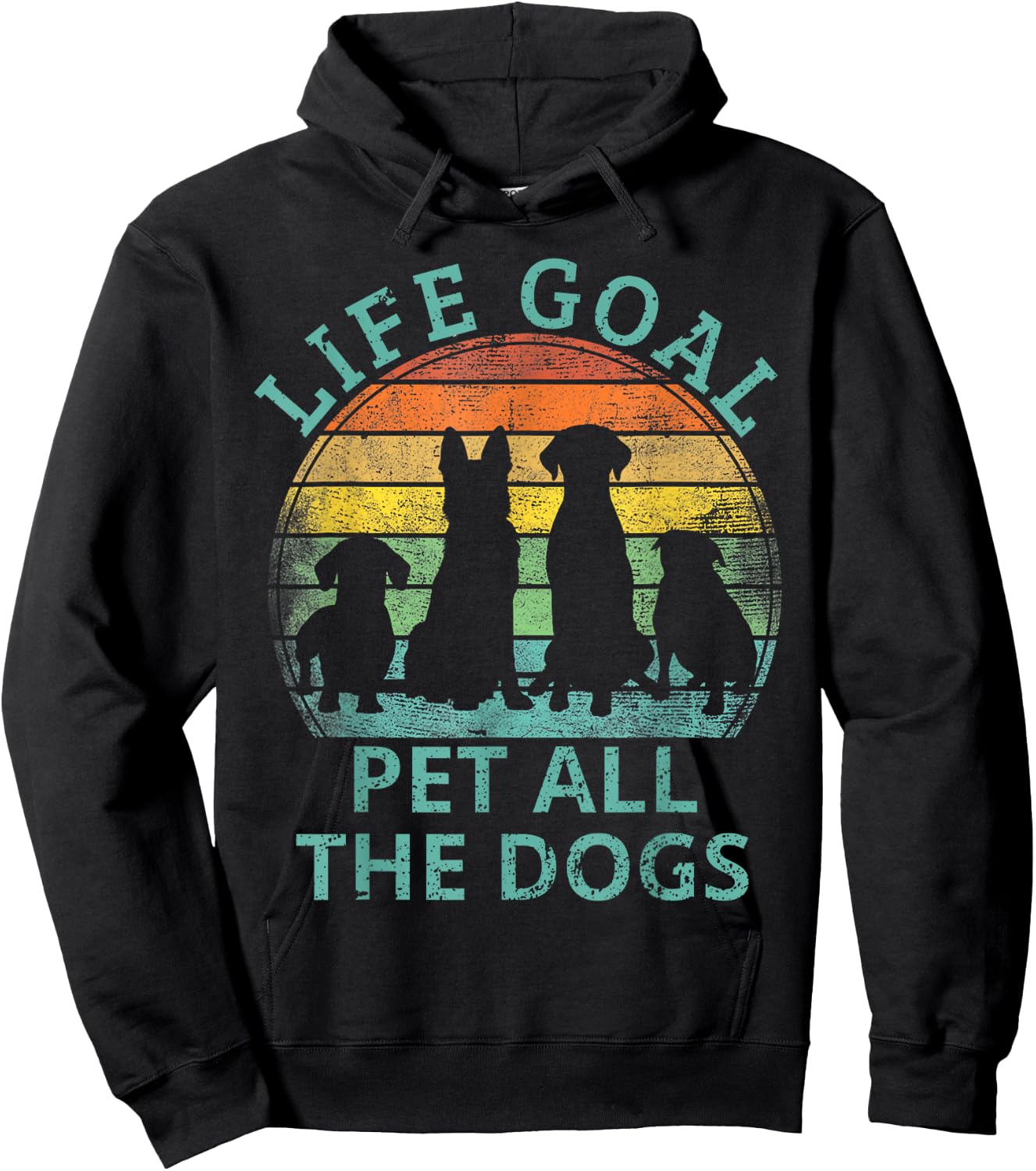 Life Goal Pet All The Dogs Shirt Kids Dog Lover Hoodie - Hoodie | Black