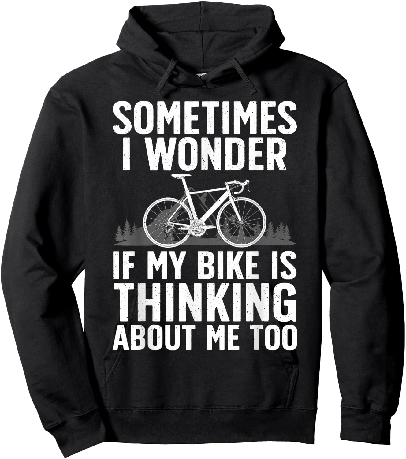 Funny Cycling Art Women Kids Bike Rider Track Racing Hoodie - Hoodie | Black