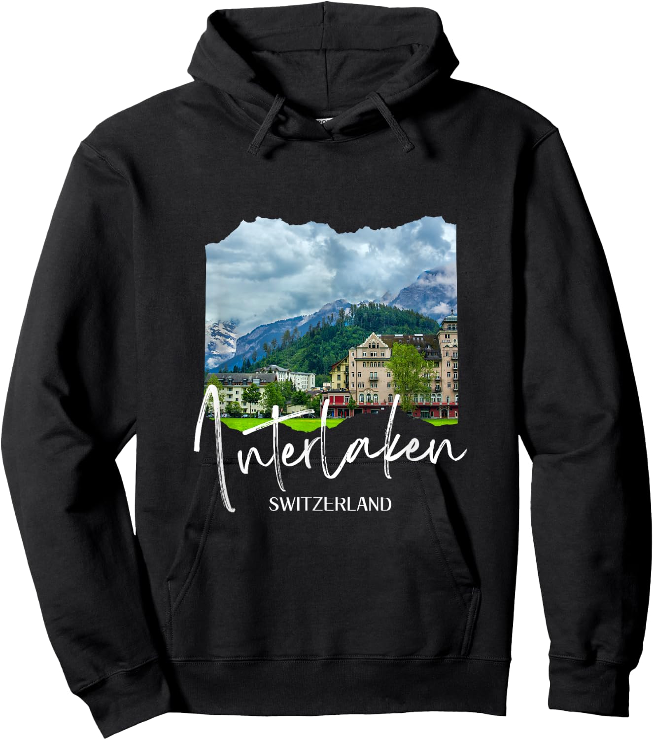 Switzerland Interlaken Hoodie - Hoodie | Black