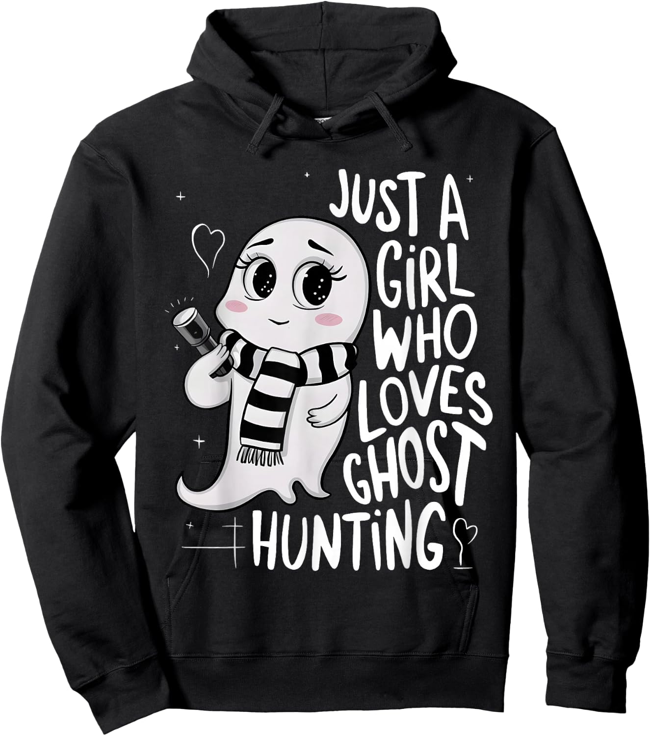 Just a Girl Who Loves Ghost Hunting Funny Ghost Hunter Women Hoodie - Hoodie | Black