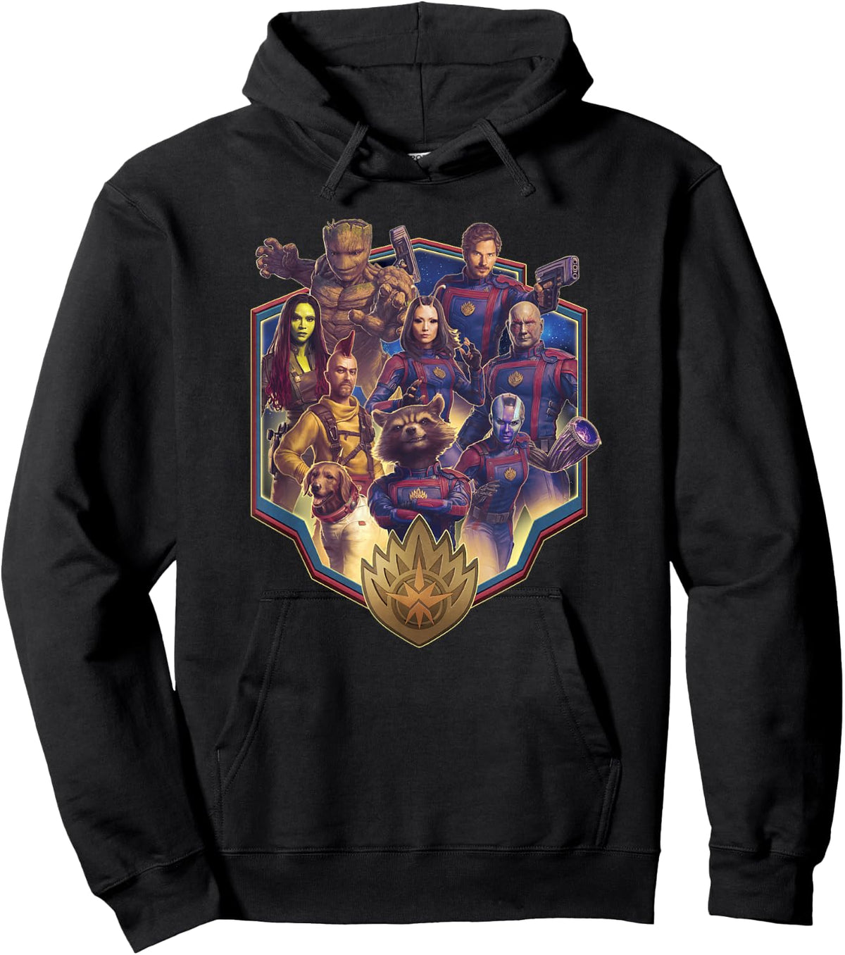 Marvel Guardians of The Galaxy Vol. 3 Family Group Shot Hoodie - Hoodie | Black