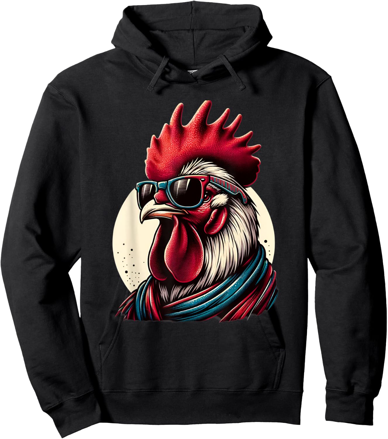 Rooster Wearing Sunglasses Retro chicken kids Hoodie - Hoodie | Black