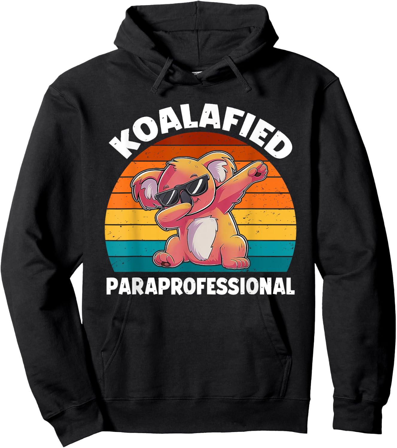 Koalafied Paraprofessional Funny Koala Lover Hoodie - Hoodie | Black