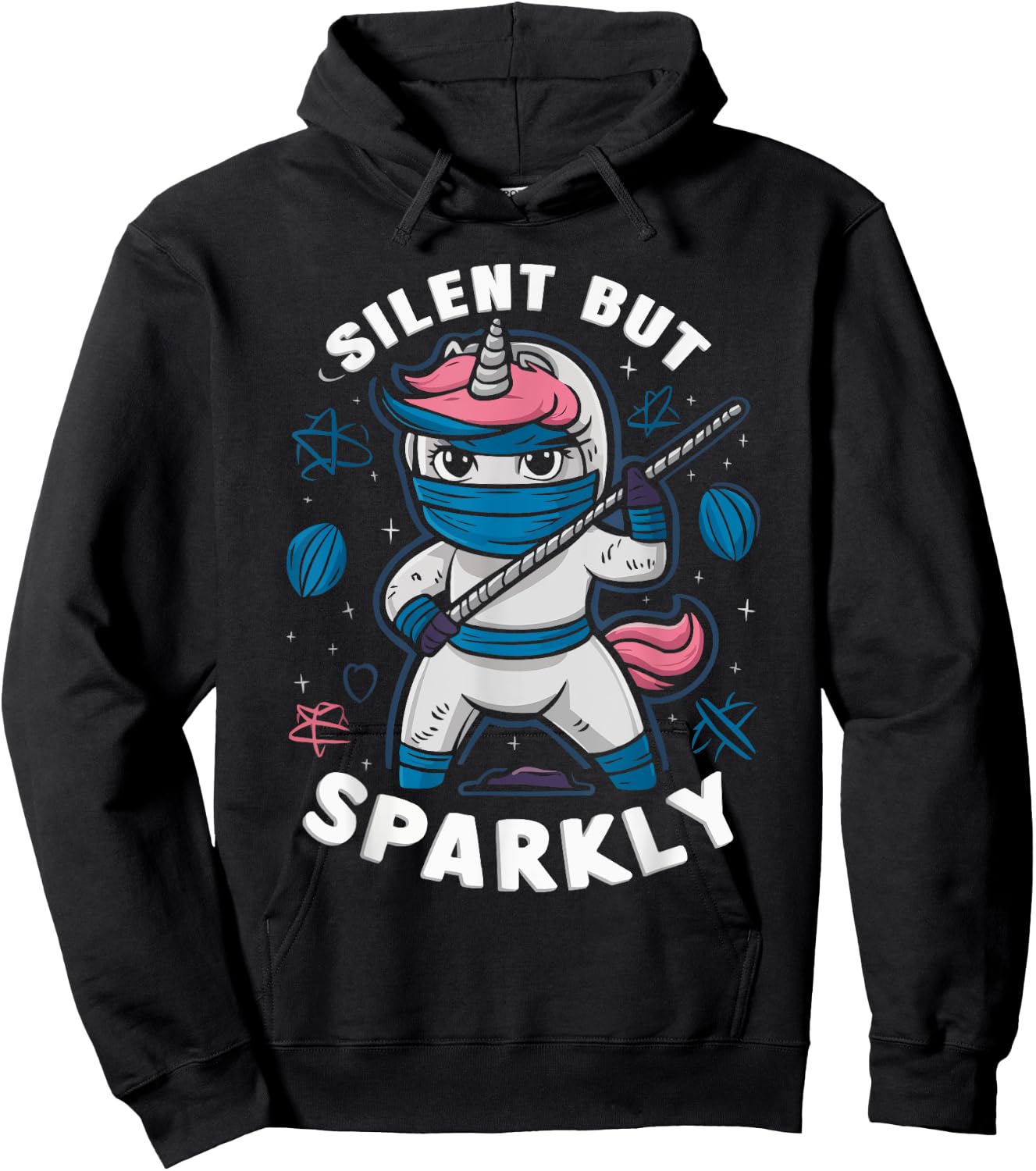 Ninjacorn Unicorn Lover Shuriken Kunai Shinobi Ninja Hoodie - Hoodie | Black