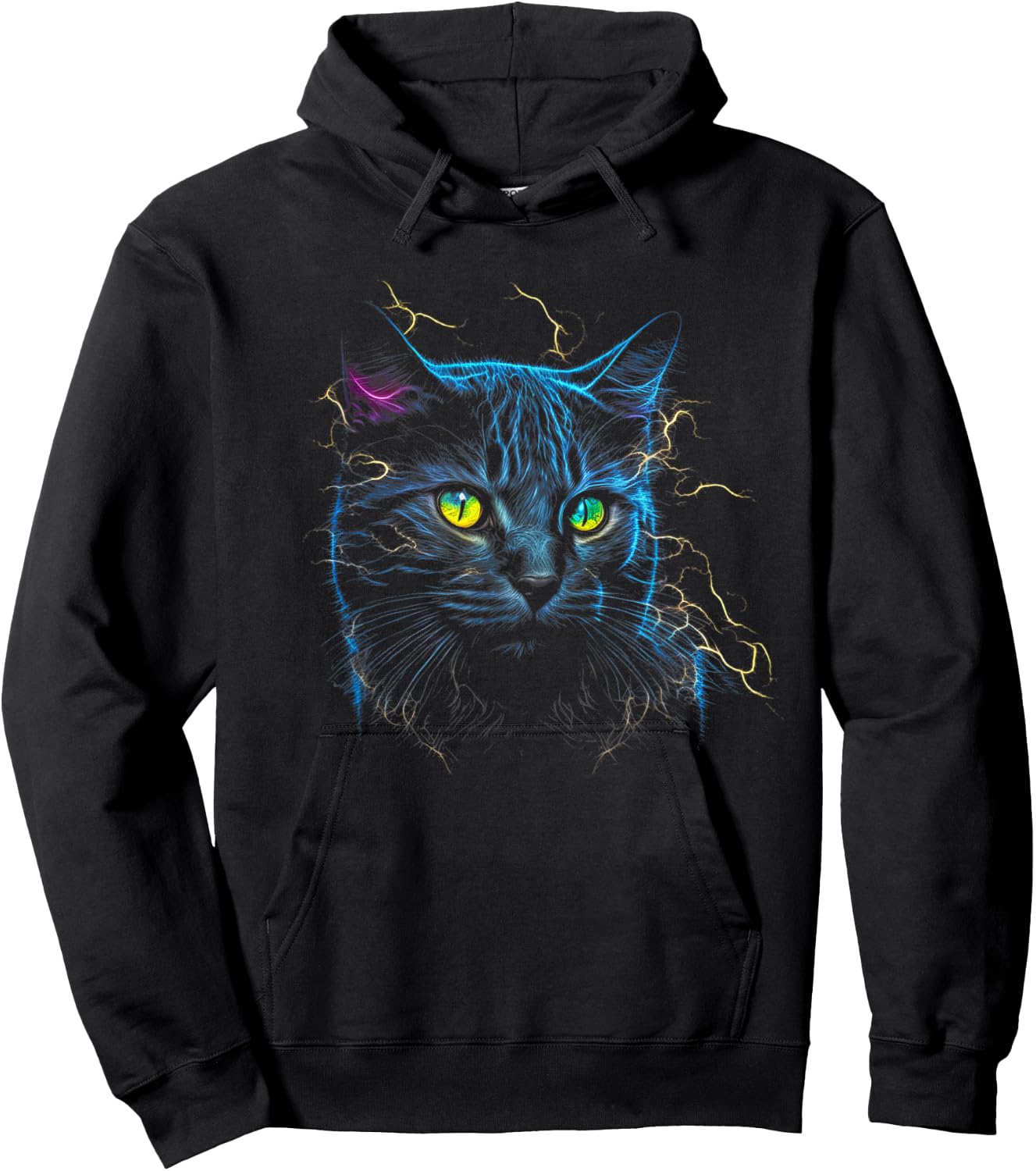 Funny Russian Blue Lover Colorful graphic Cat Dad Mom Women Hoodie - Hoodie | Black