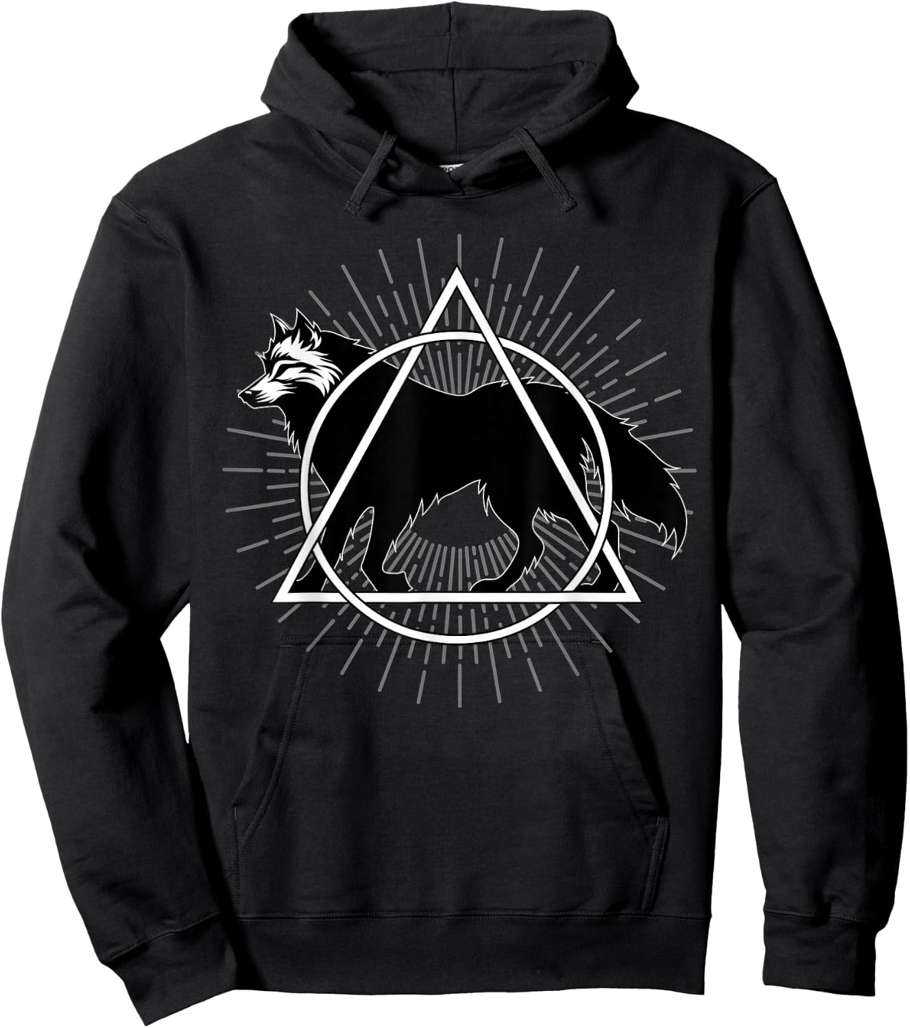Mystic Fox Collection Therian Theta Delta Coyote Wolf Dog Fox - -Adults, -Kids - Black - Small - Short Sleeve - Modern Graphic - Wolf Theme - Unique Design Hoodie - Hoodie | Black
