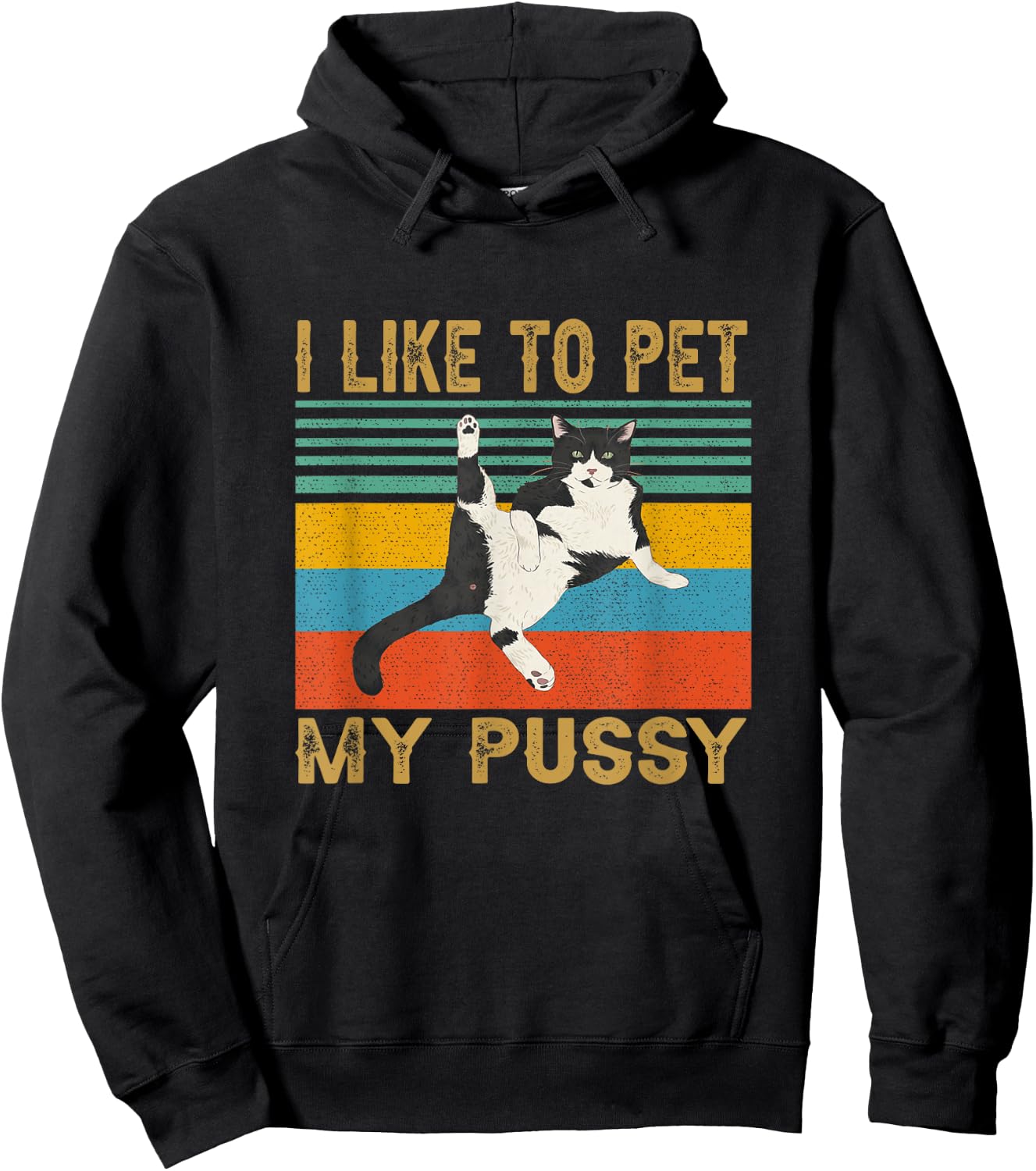 I Like To Pet My Pussy Naughty Saying Hoodie - Hoodie | Black