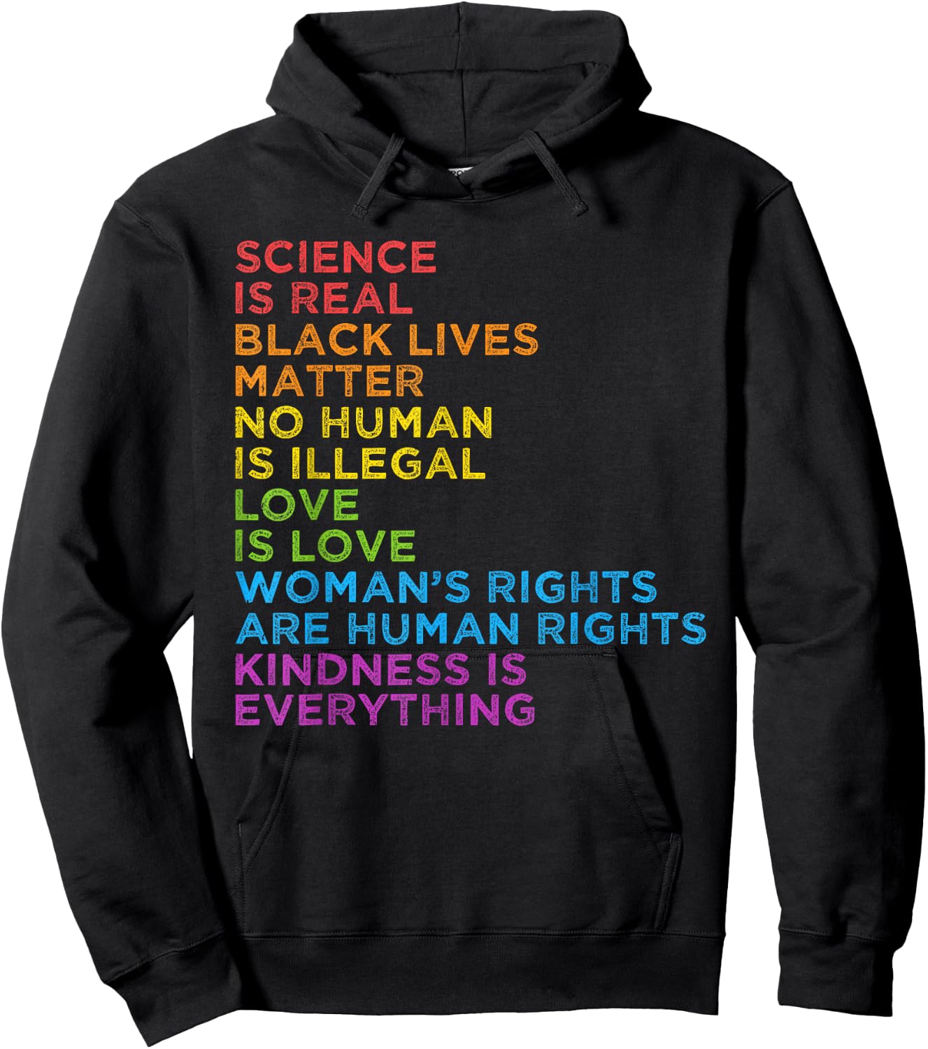 Science Kindness Equality Rainbow LGBT Gay Pride Human Right Hoodie - Hoodie | Black