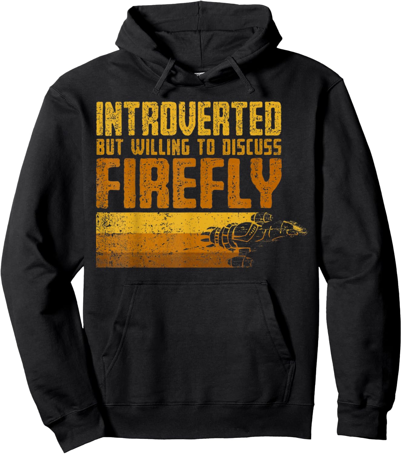 Vintage Introverted Browncoat Firefly, Space Sci Fi Hoodie - Hoodie | Black