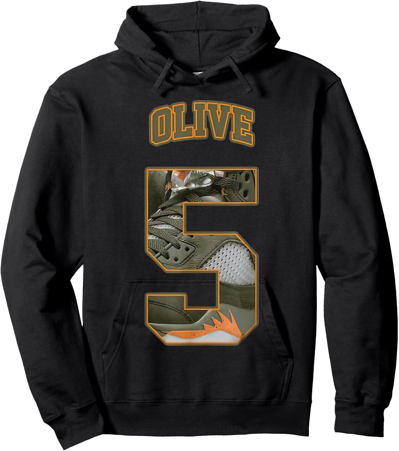 Number 5 Olive 5s Loser Lover Matching Retro Hoodie - Hoodie | Black