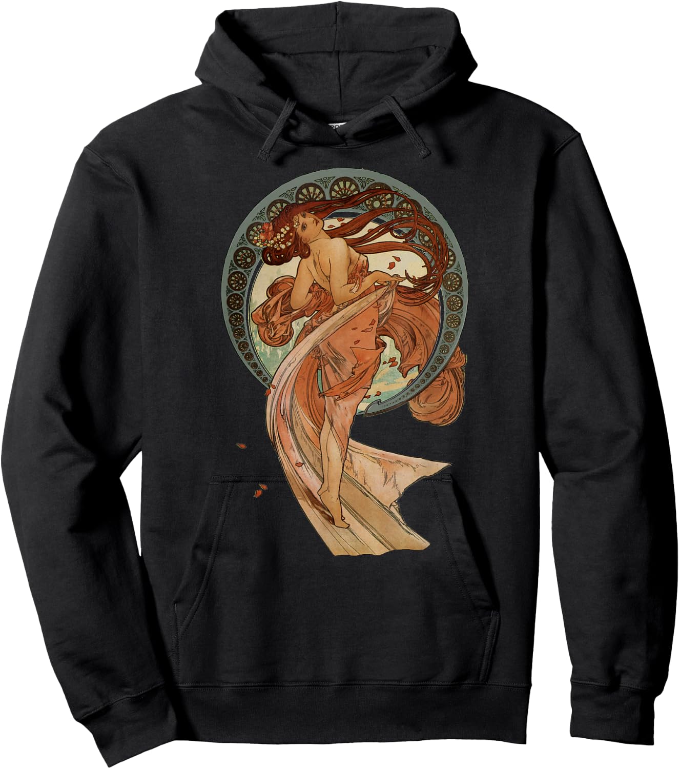 Vintage Art Nouveau The Arts Dance Mucha Design Shirt Hoodie - Hoodie | Black