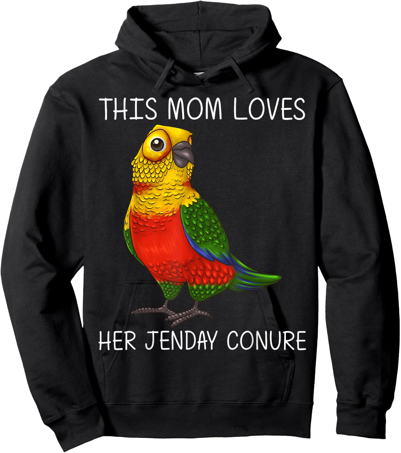 Cute Jenday Conure Design For Mom Women Jenday Conure Lovers Hoodie - Hoodie | Black
