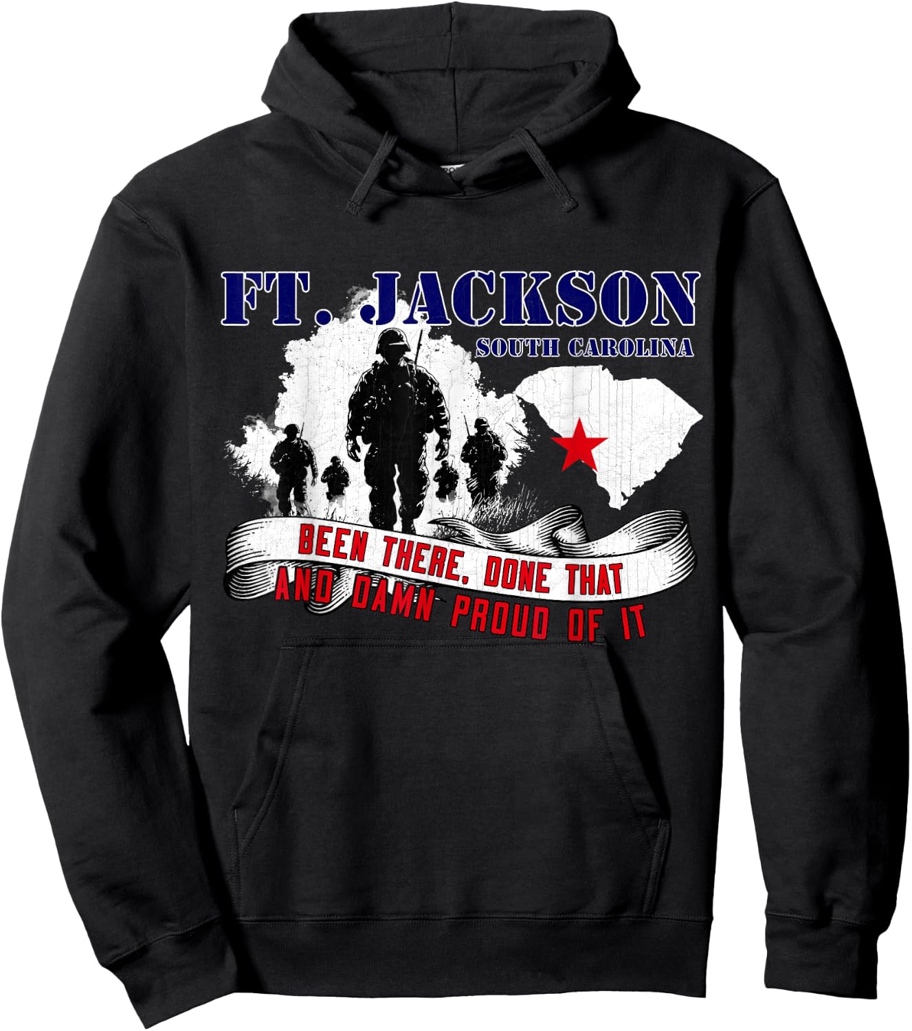 Fort Jackson South Carolina US Military Base Veterans Day Hoodie - Hoodie | Black