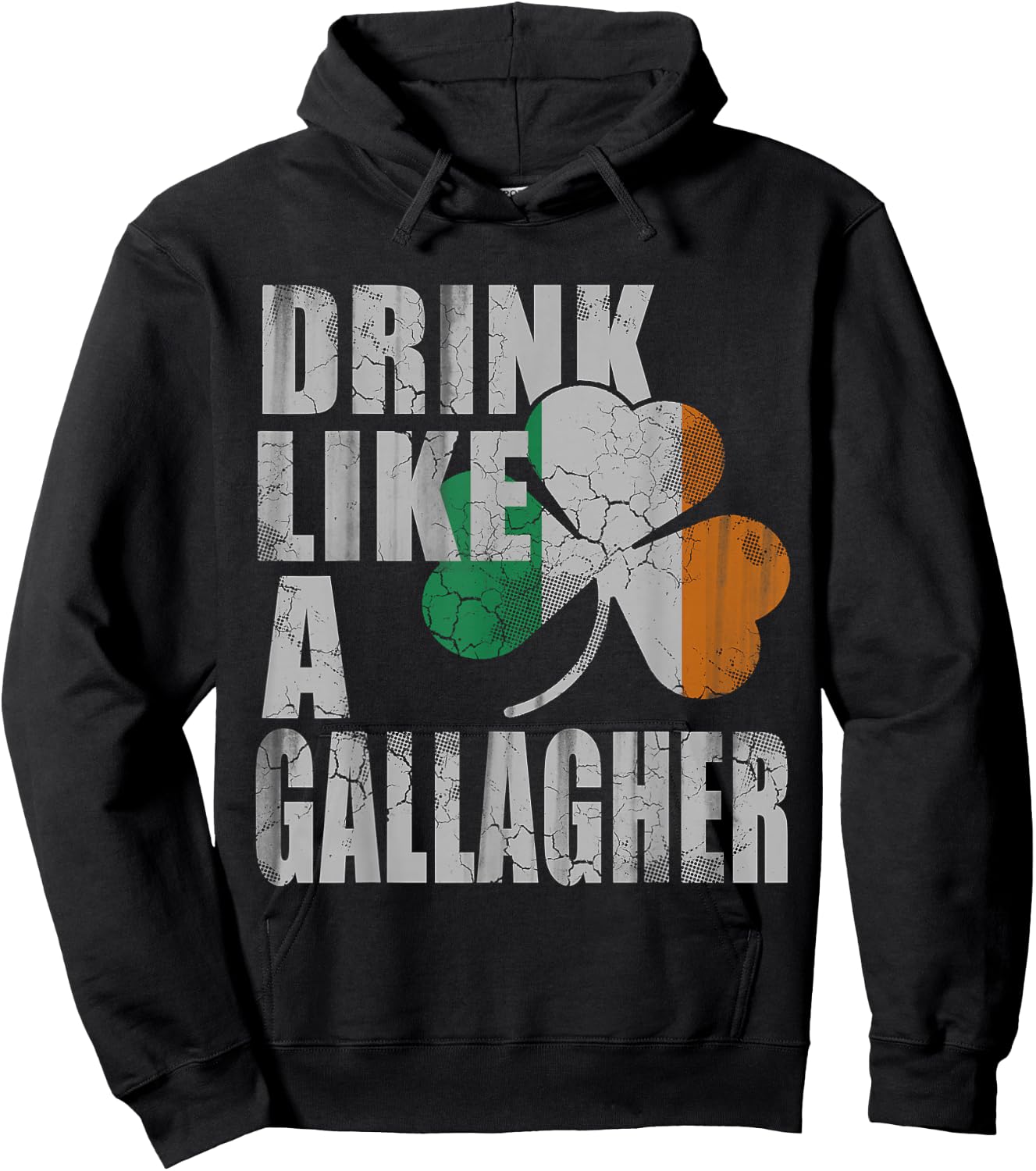 Drink Like A Gallagher Family Surname St Patricks Day Irish Hoodie - Hoodie | Black